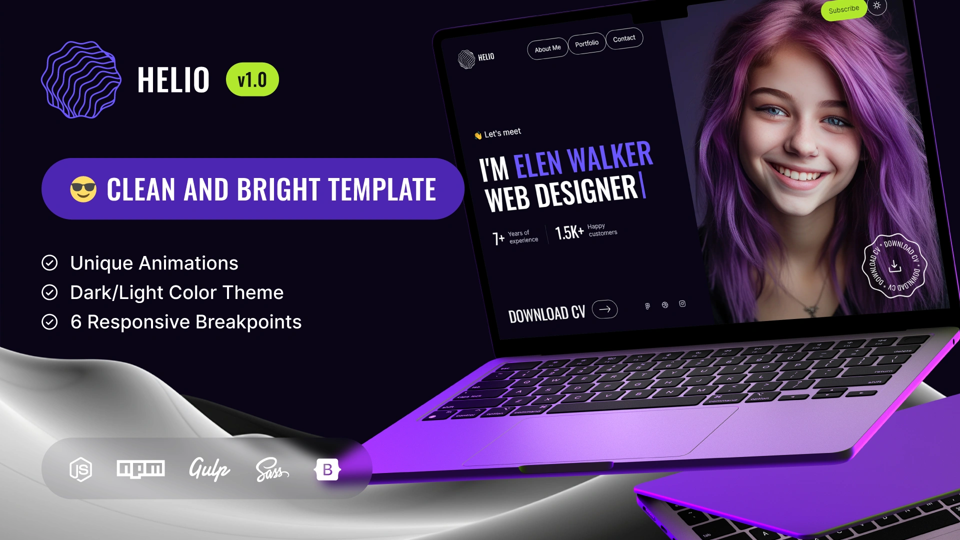 Helio - Coming Soon and Landing Page Template