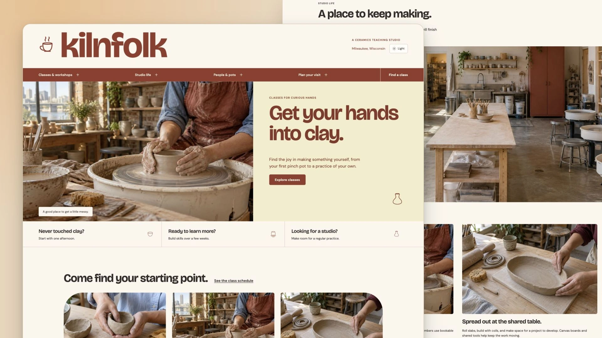 Kilnfolk - Ceramics Studio HTML Website Template