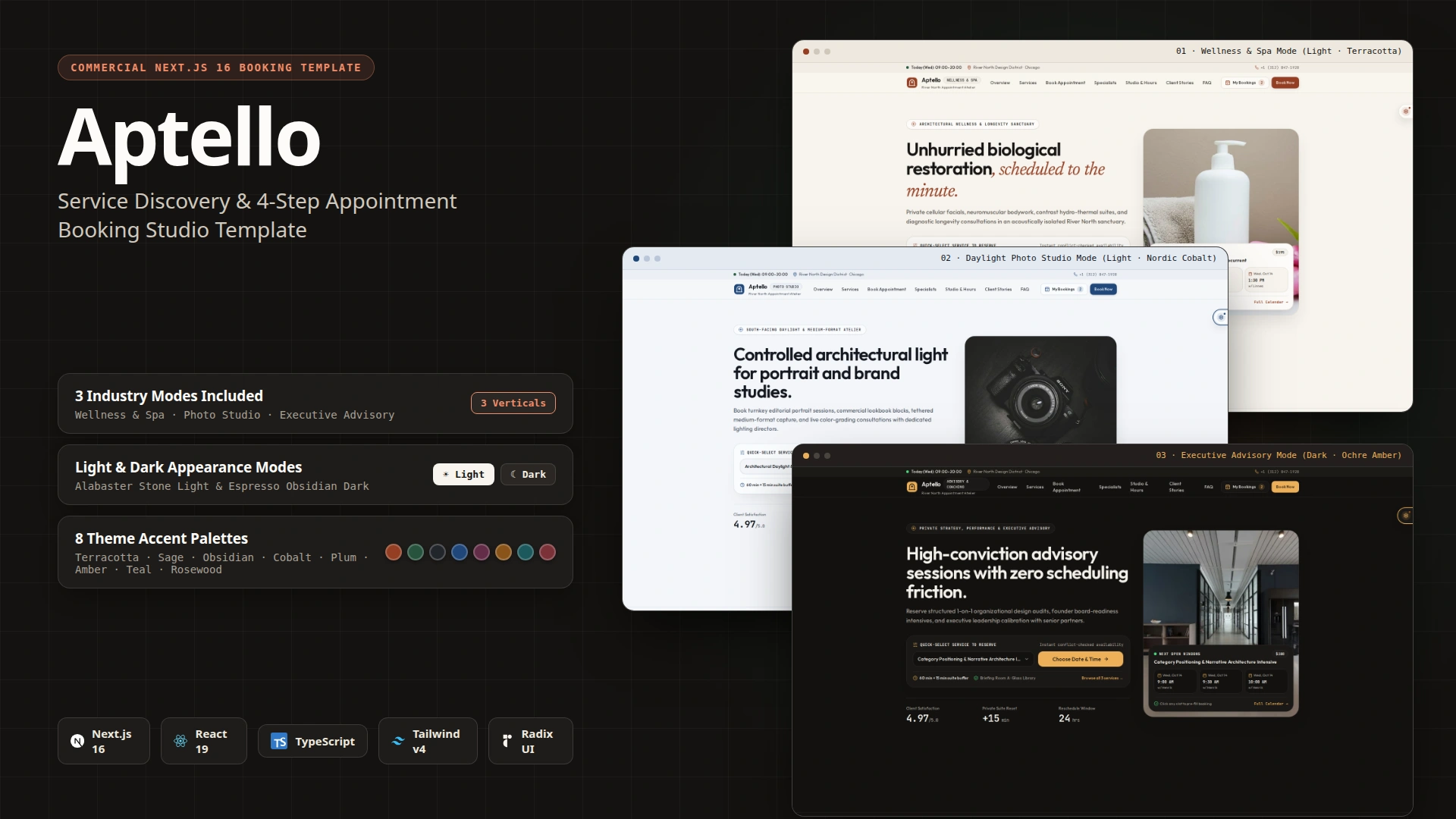 Aptello - Service Booking and Appointment Studio Next.js Template