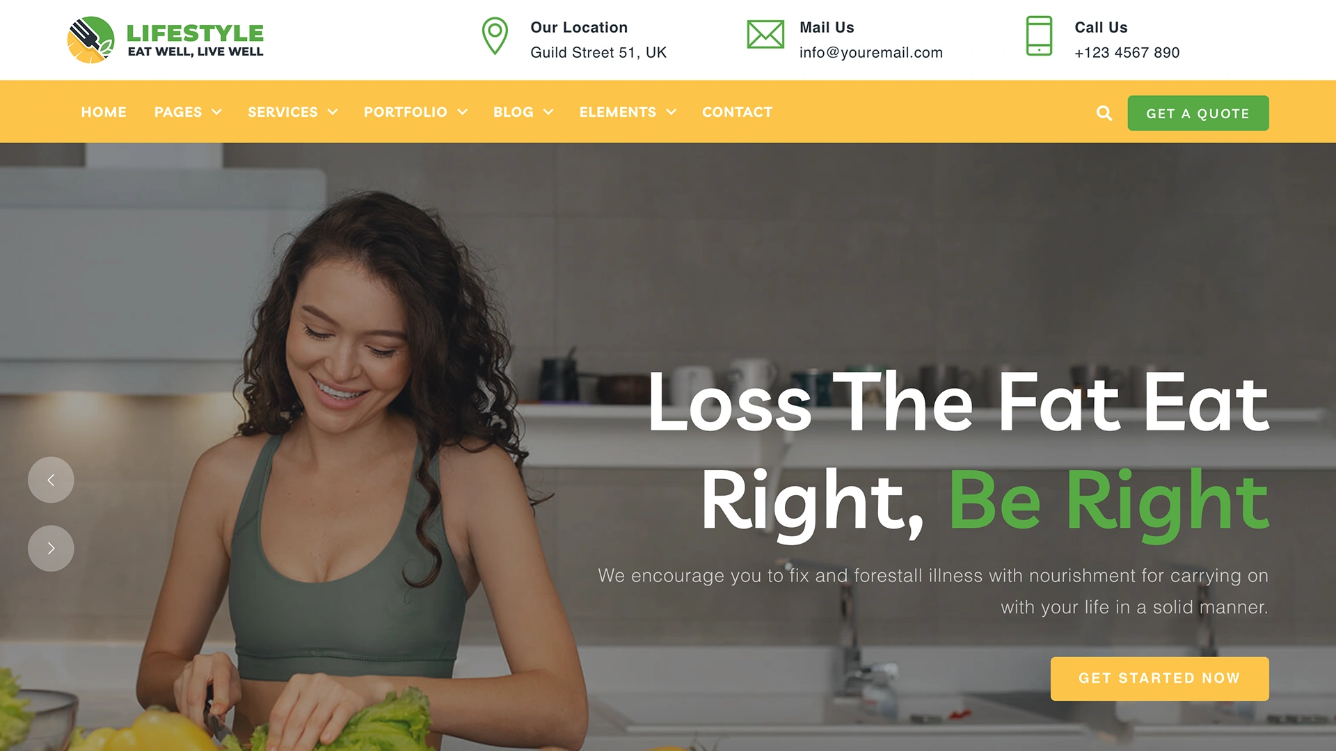 Lifestyle - Nutrition Health & Diet Template
