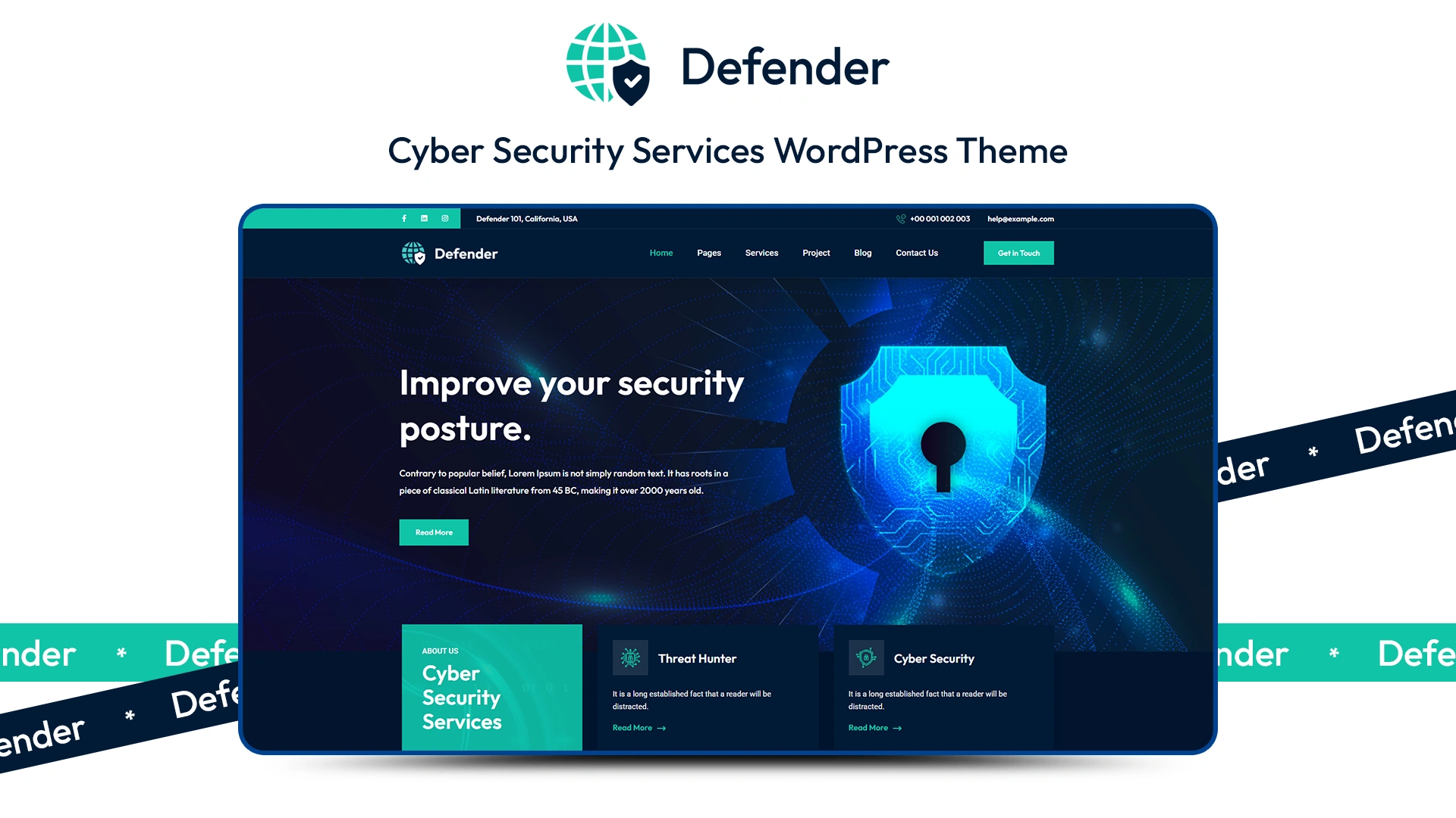 Defender - Cyber Security Services WordPress Theme