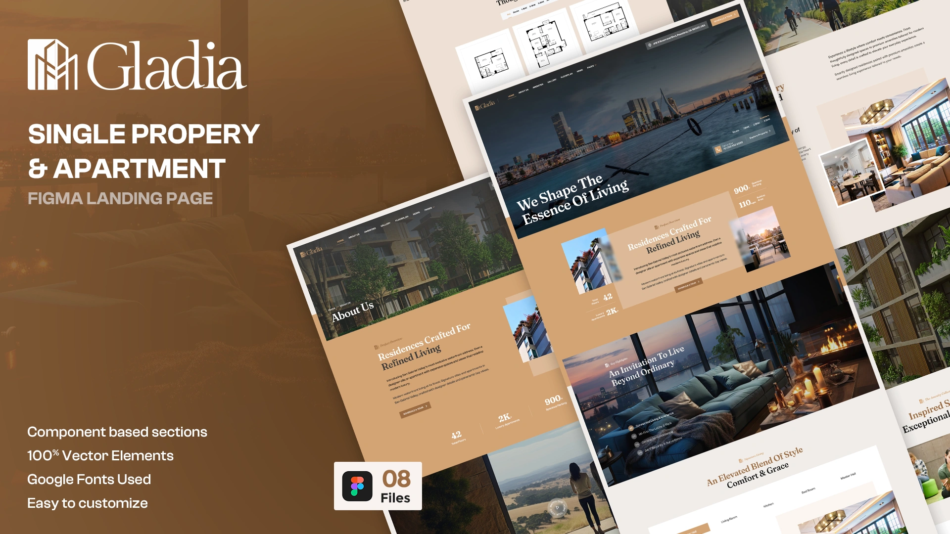 Gladia - Single Property Figma Template