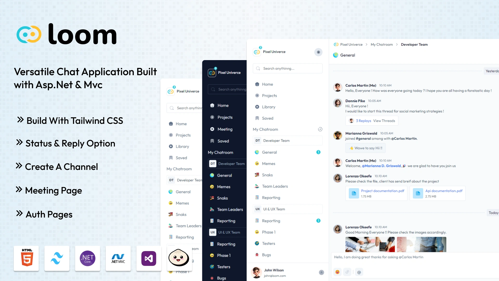 Loom - ASP.Net & MVC 5 Ultimate Chat UI Kit