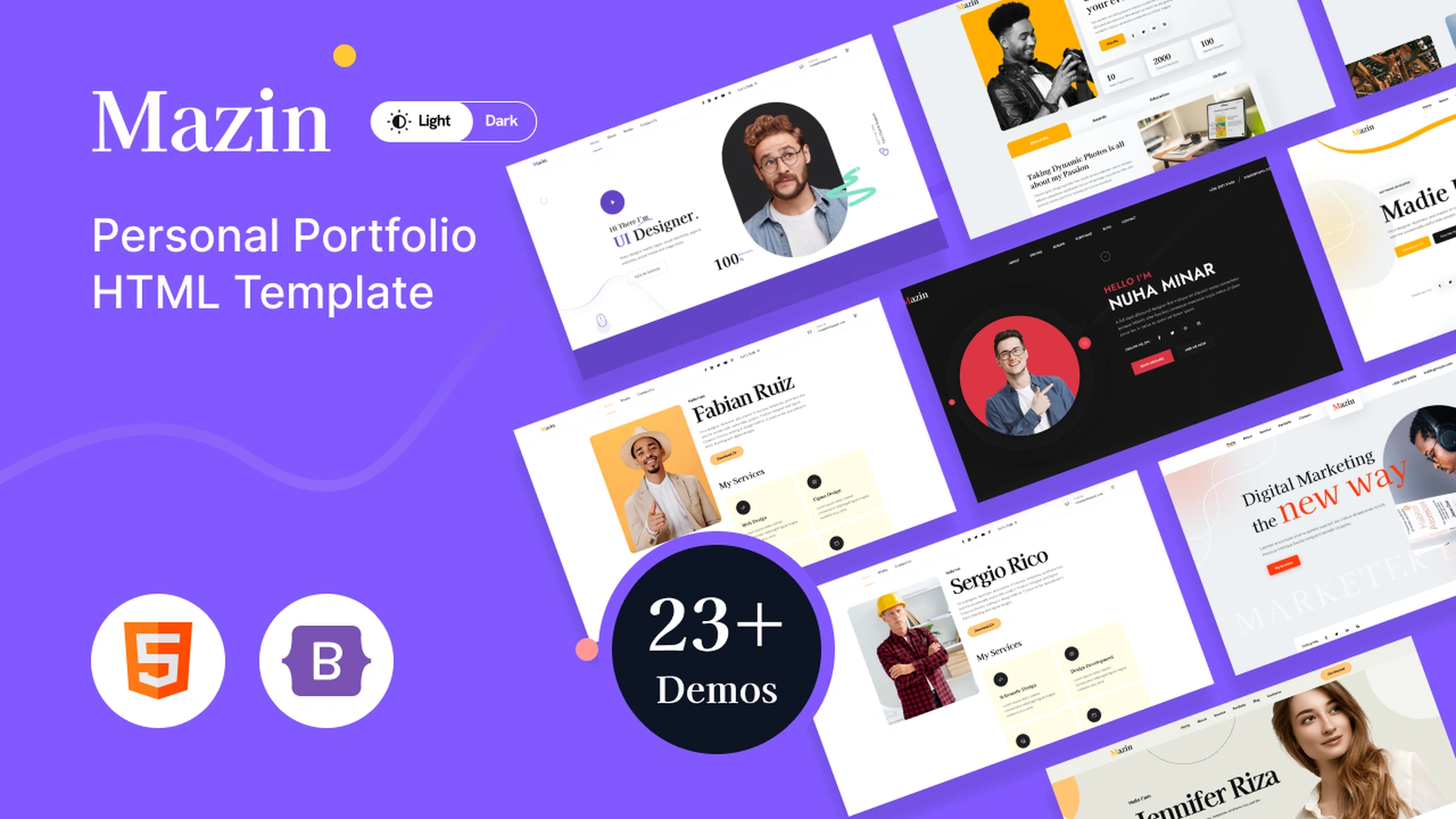Mazin - Personal Portfolio HTML Template - Wrapmarket