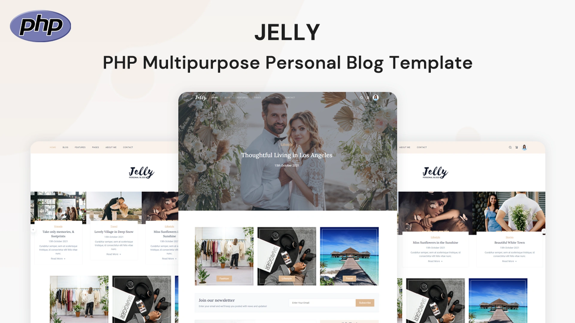 Jelly - PHP Personal & Minimal Blog Template