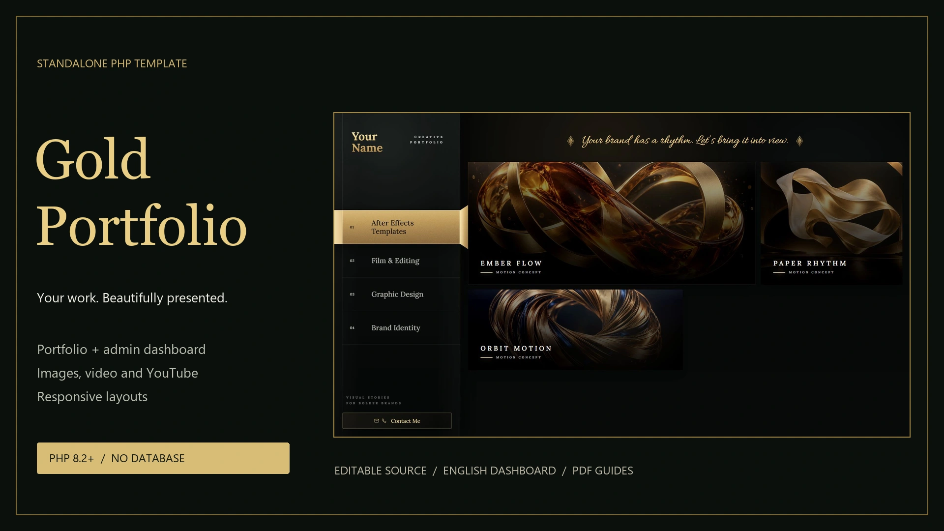 Gold Portfolio - PHP Portfolio with Admin Dashboard