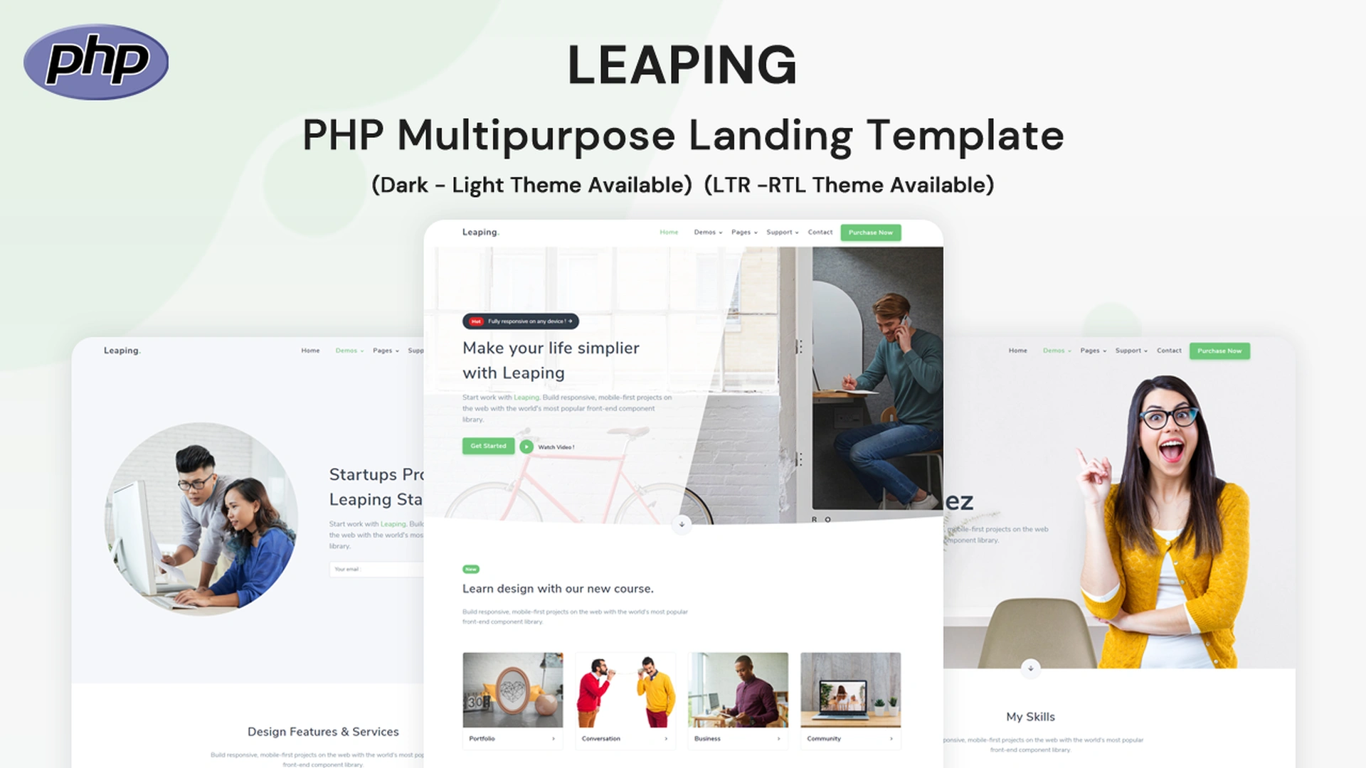 Leaping - PHP Multipurpose Landing Template