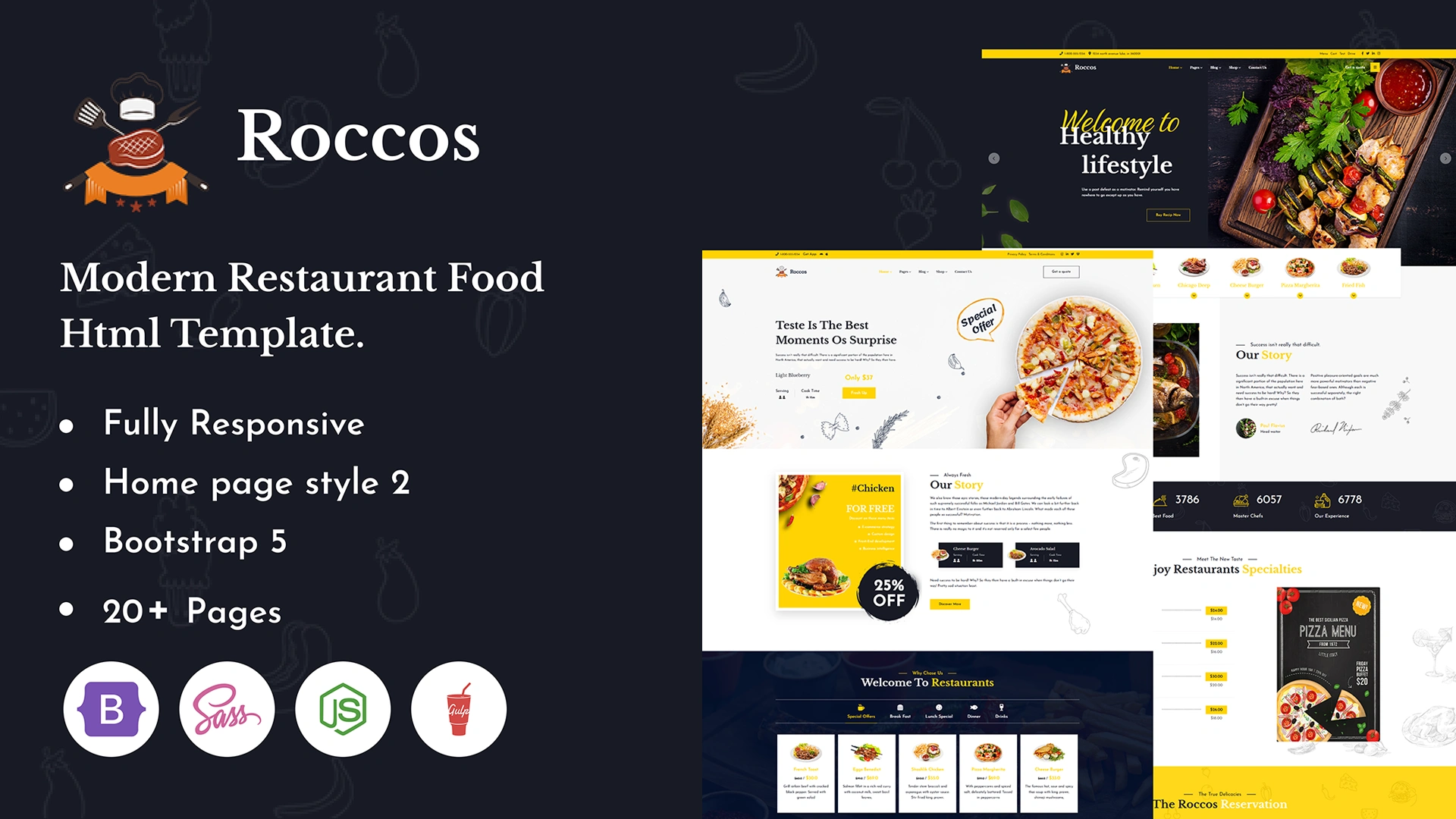 Roccos - Fast Food & Restaurant Template