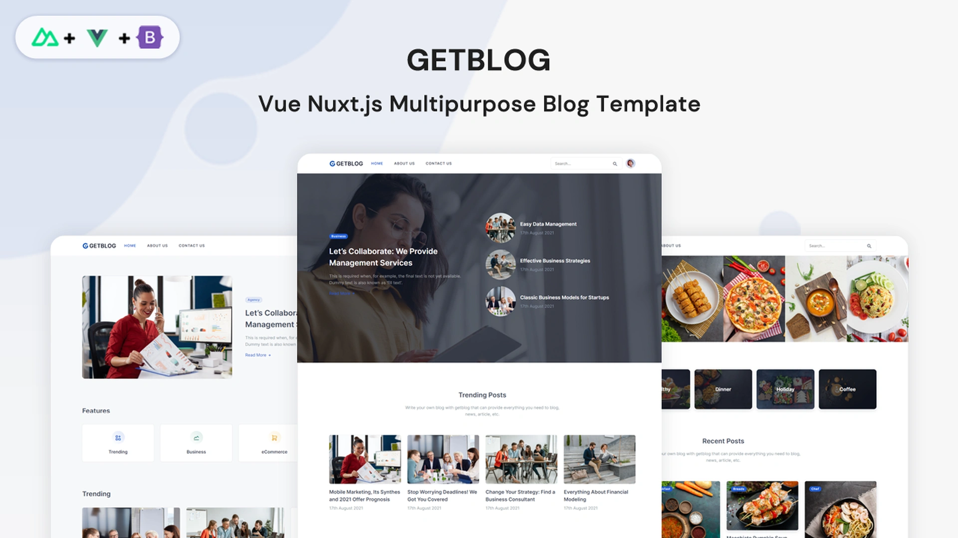 Getblog - Nuxt Multipurpose & Minimal Blog Template