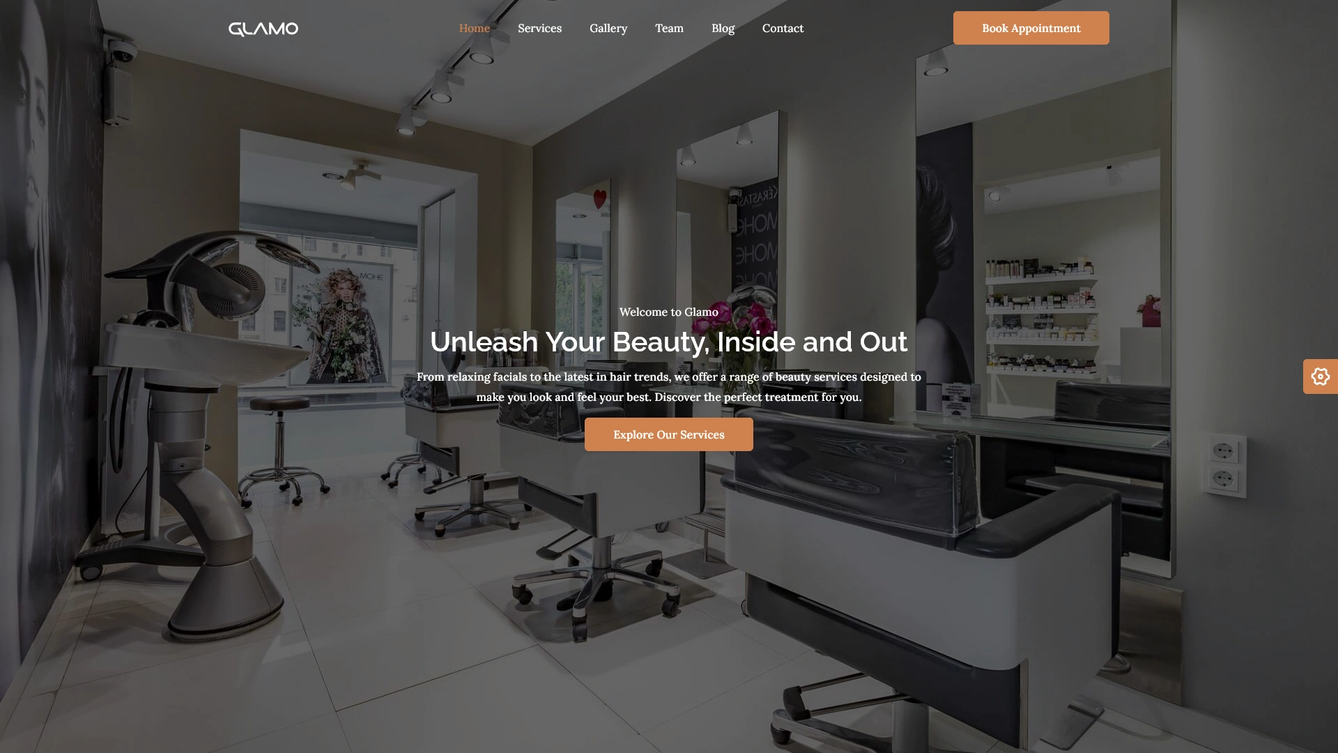 Glamo - Salon & Spa Massage Landing Template + LTR & RTL + Light & Dark