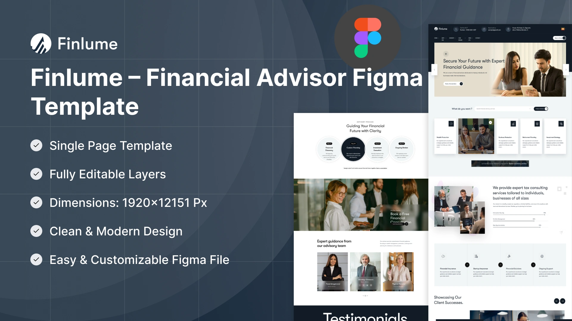 Finlume - Financial Advisor & Wealth Figma Template