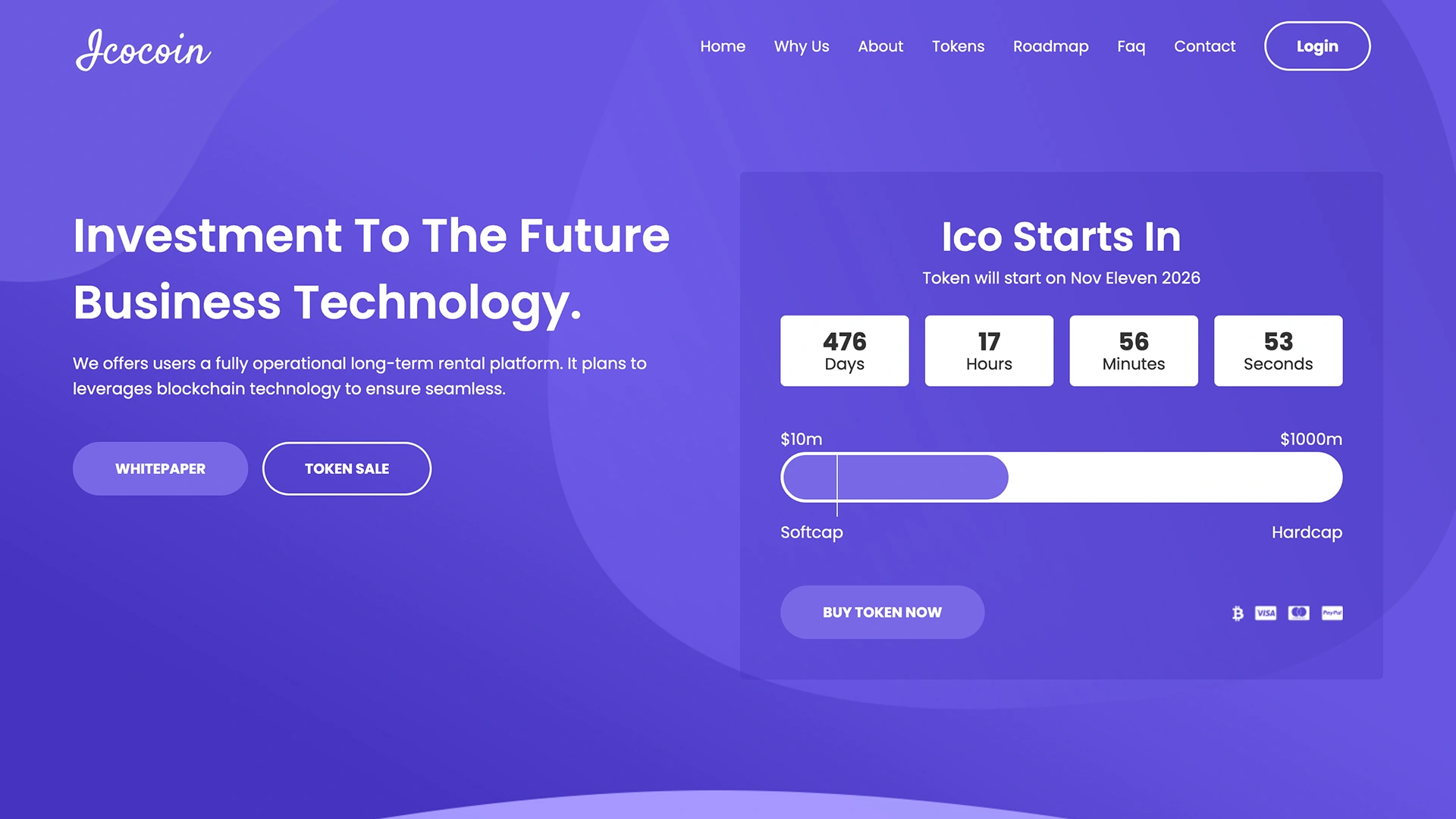 Icocoin - Cryptocurrency & Bitcoin HTML Template