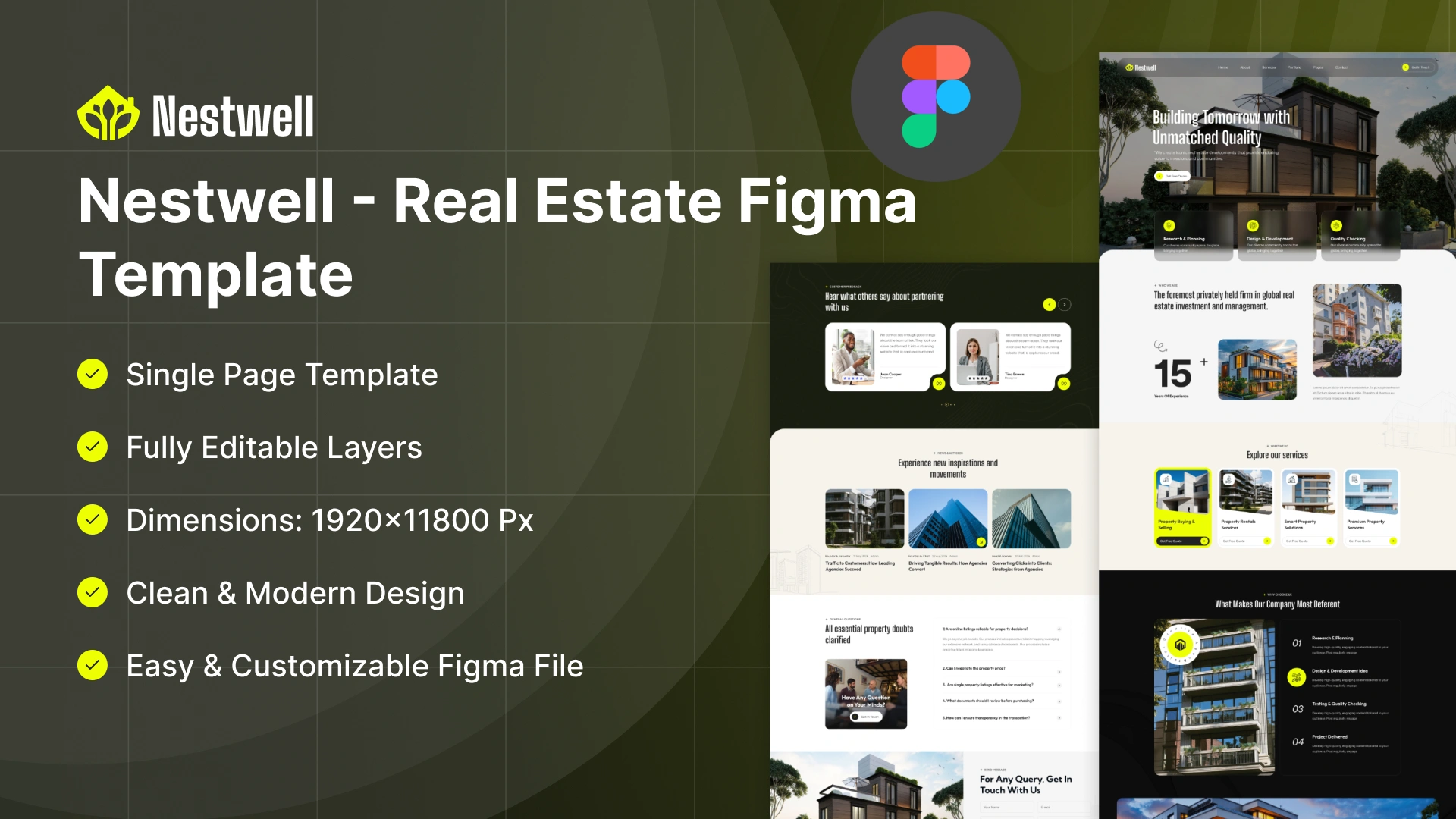 Nestwell - Real Estate & Property Listings Figma Template