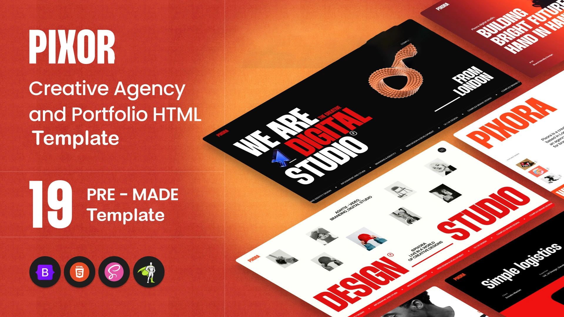 Pixor - Creative Agency & Portfolio HTML Template