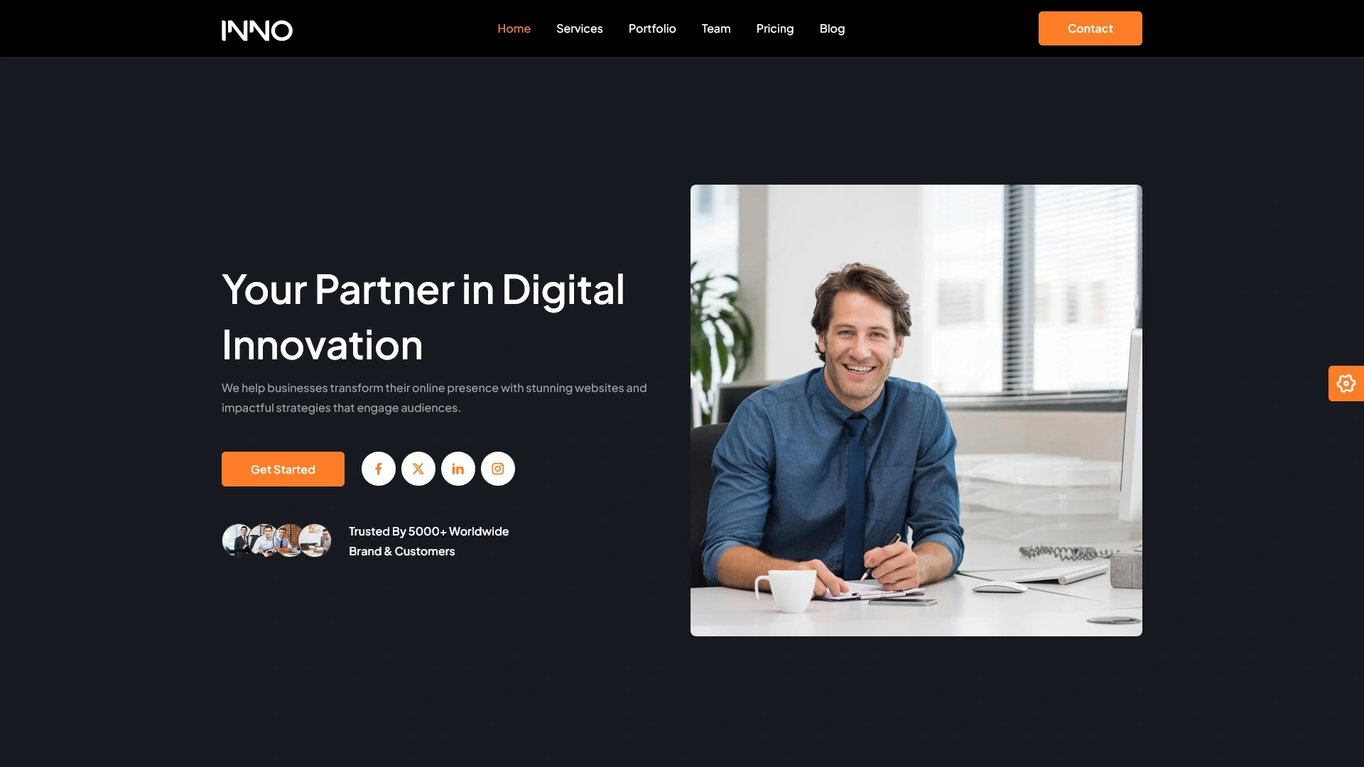 Inno - Startup Agency and SaaS Landing Page Template + LTR & RTL + Light & Dark