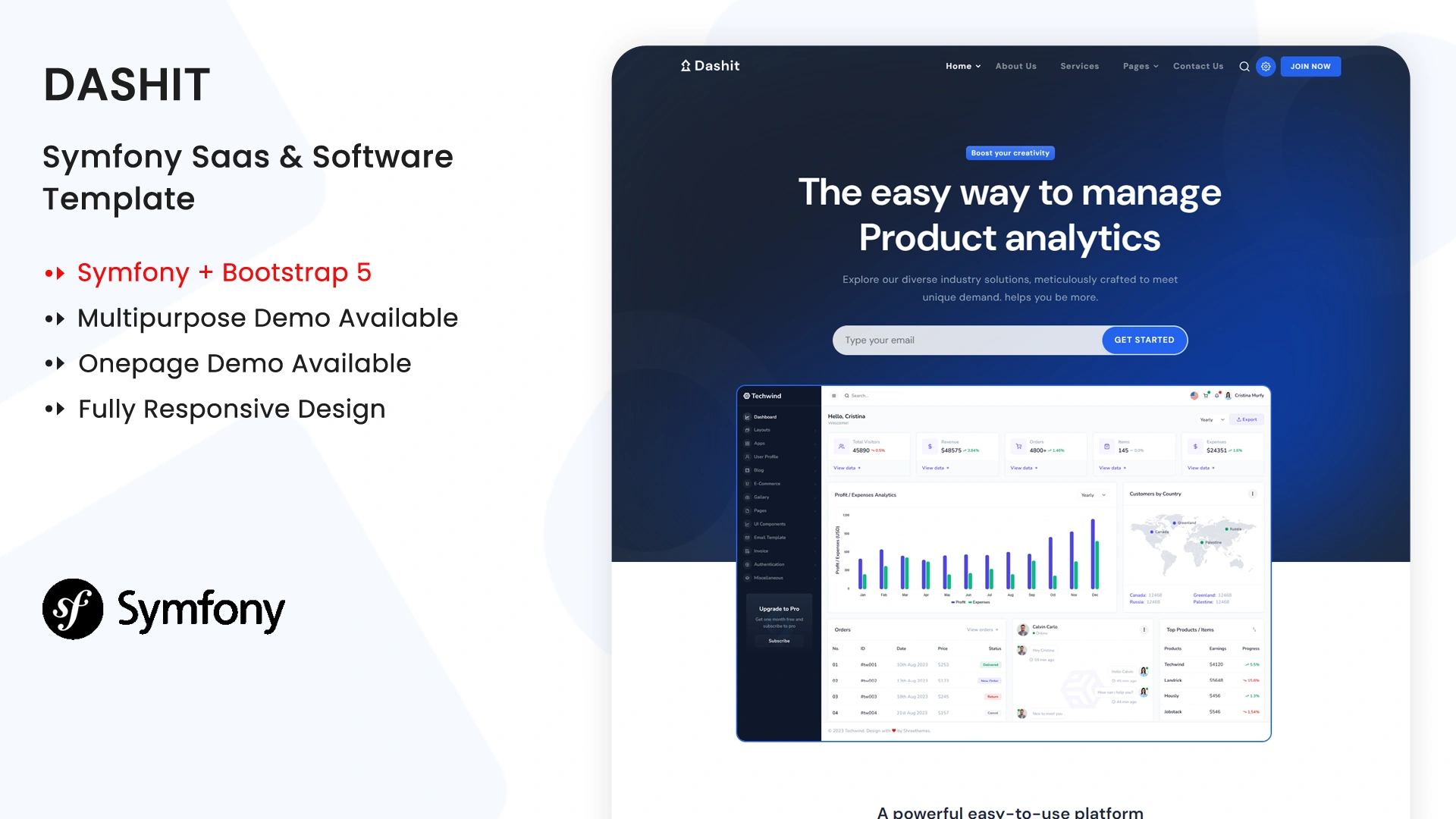 Dashit - Symfony Multipurpose SaaS & Software Template