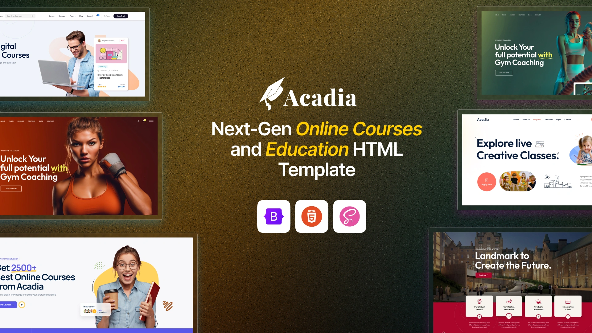 Acadia - Online Courses & Education Template