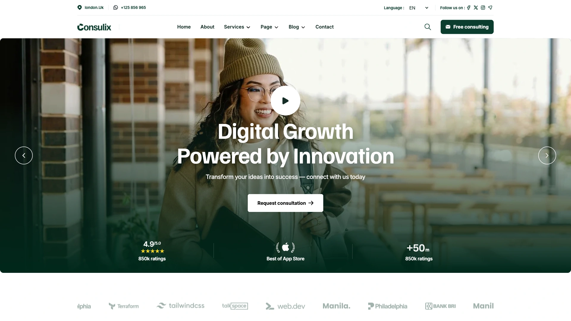 Consulix - Business and Consulting WordPress Theme