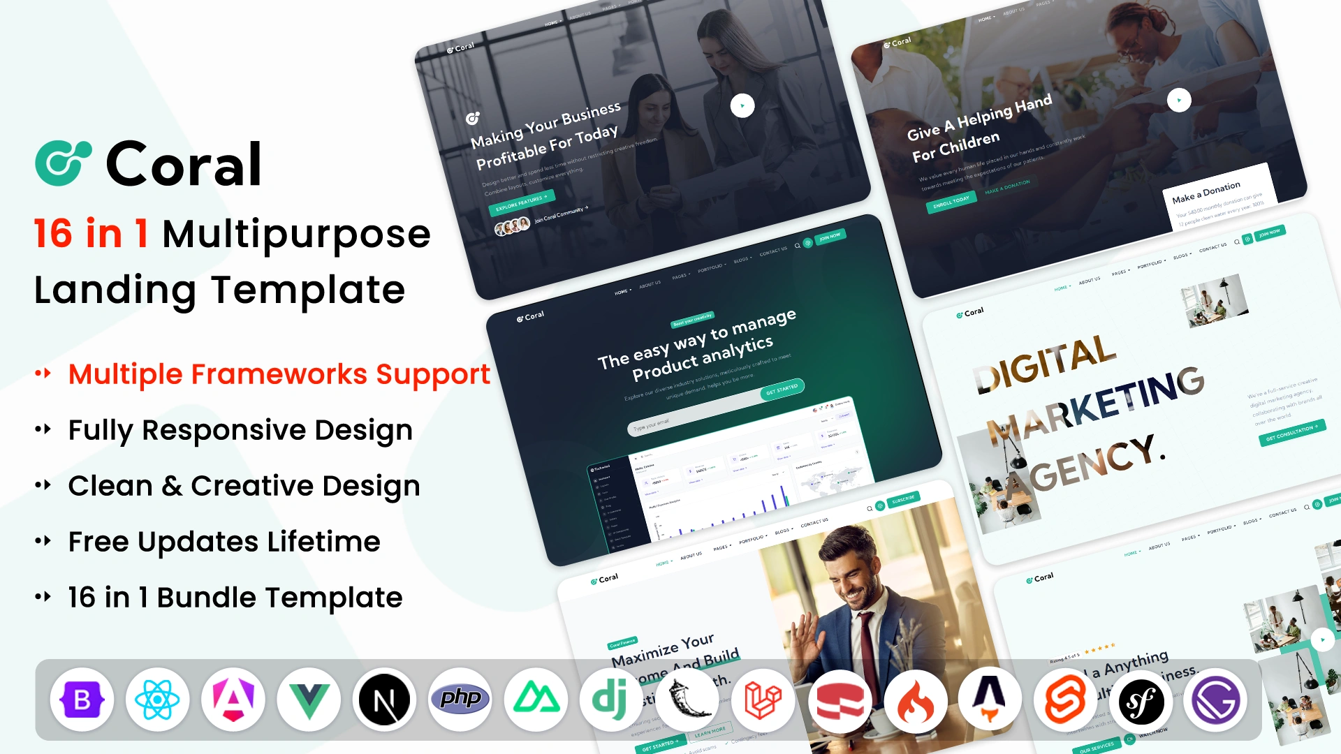 Coral - Multipurpose Landing Template