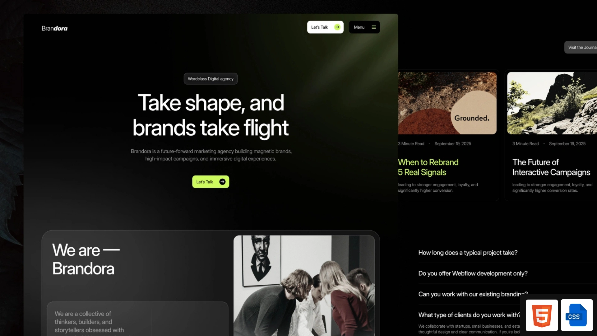 Brandora - Creative Marketing Agency HTML Template