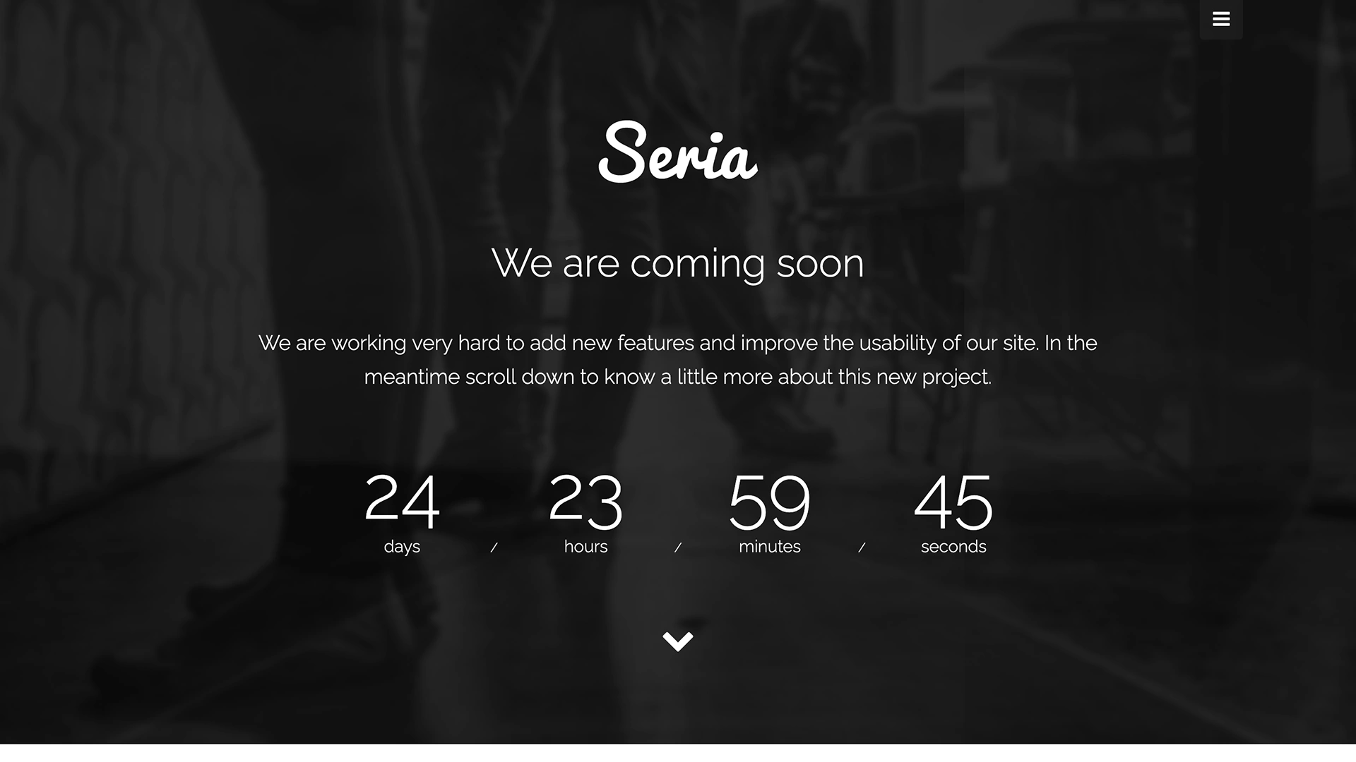 Seria - Coming Soon Landing Page