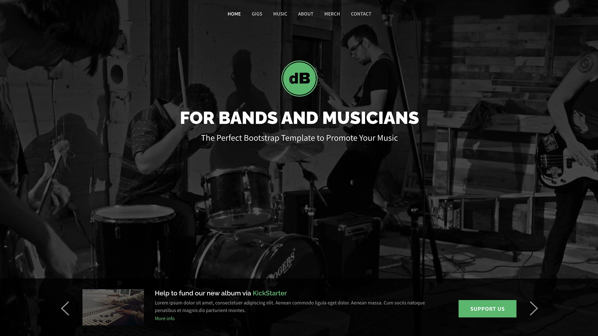 Decibel - Band and Musician HTML Template