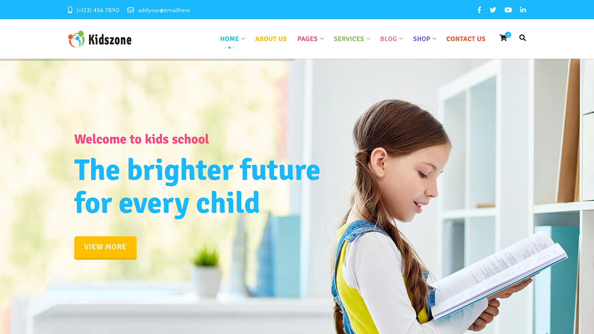 Kidszone - Kids Education and Shop Template
