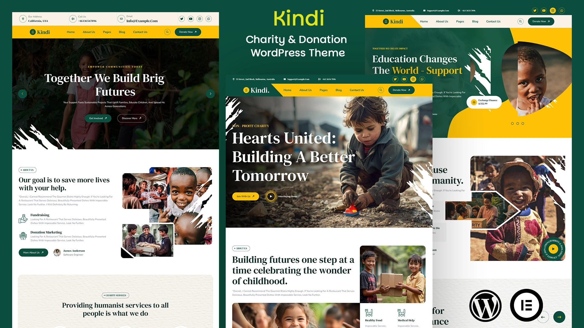 Kindi - Charity & Donation Elementor WordPress Theme