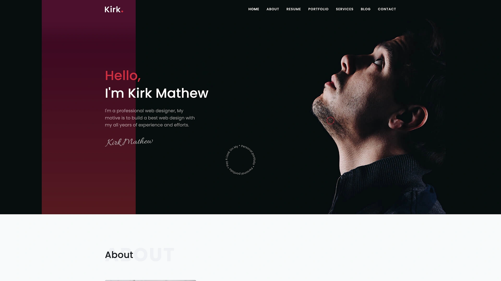 Kirk - Responsive Personal Template