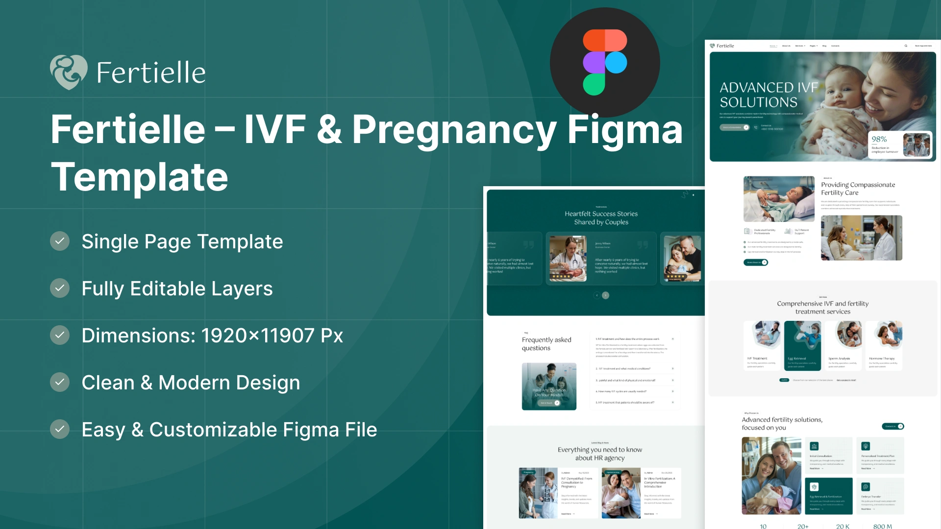 Fertielle - IVF & Pregnancy Care Clinic Figma Template