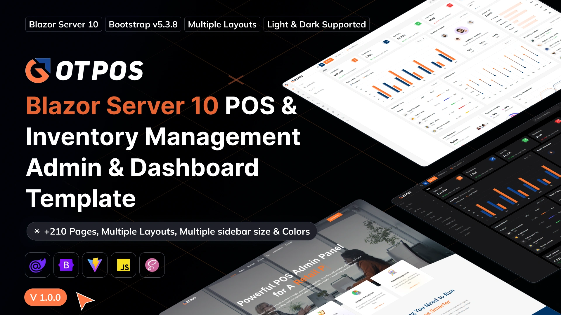 GotPos - Blazor Server 10 POS & Inventory Management Admin & Dashboard Template