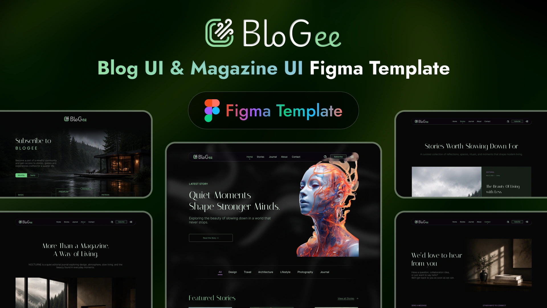 BloGee - Blog and Magazine Figma Premium UI Template