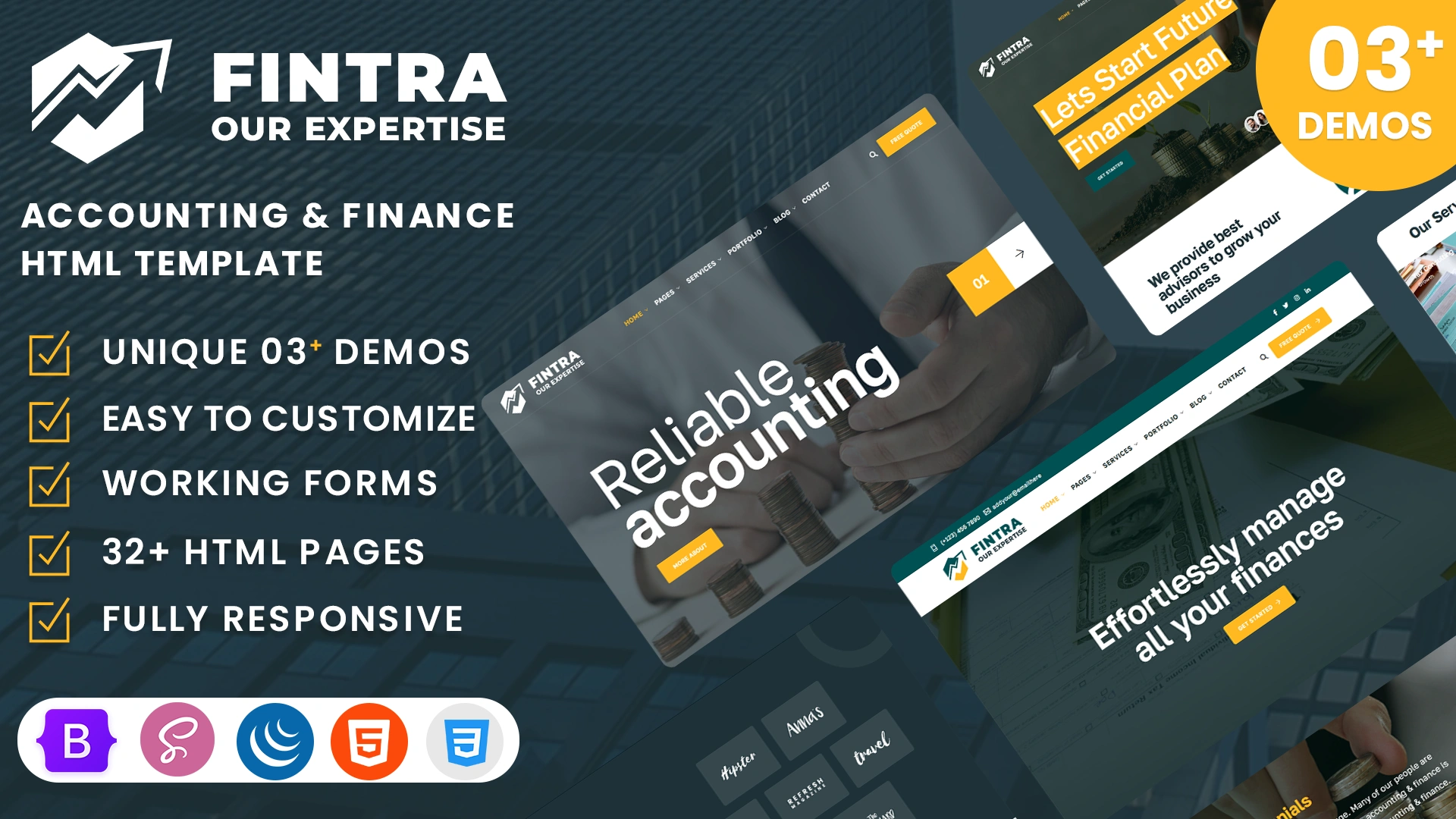 Fintra - Accounting & Finance HTML Template