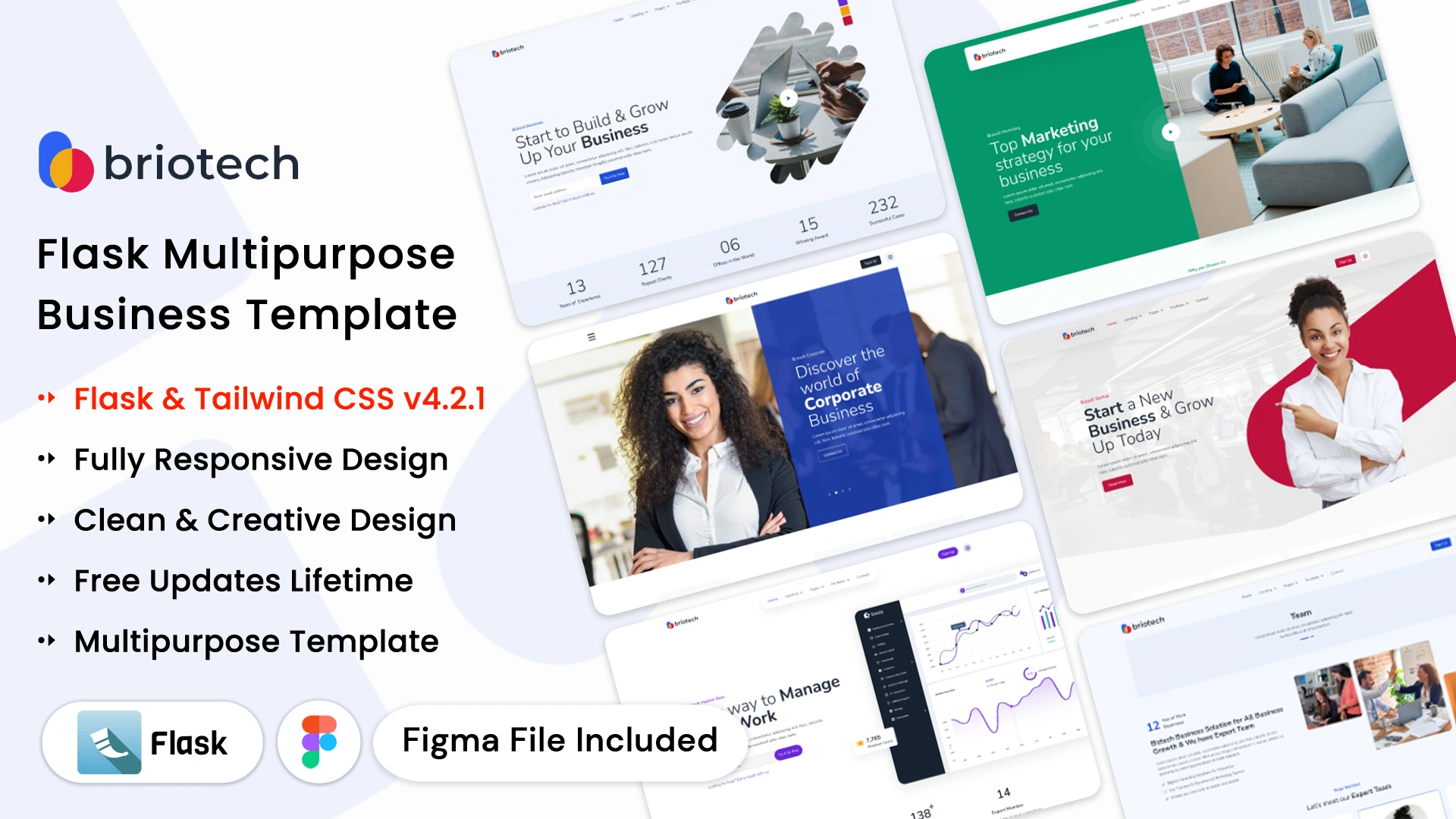 BrioTech - Flask Multipurpose Business Website Template