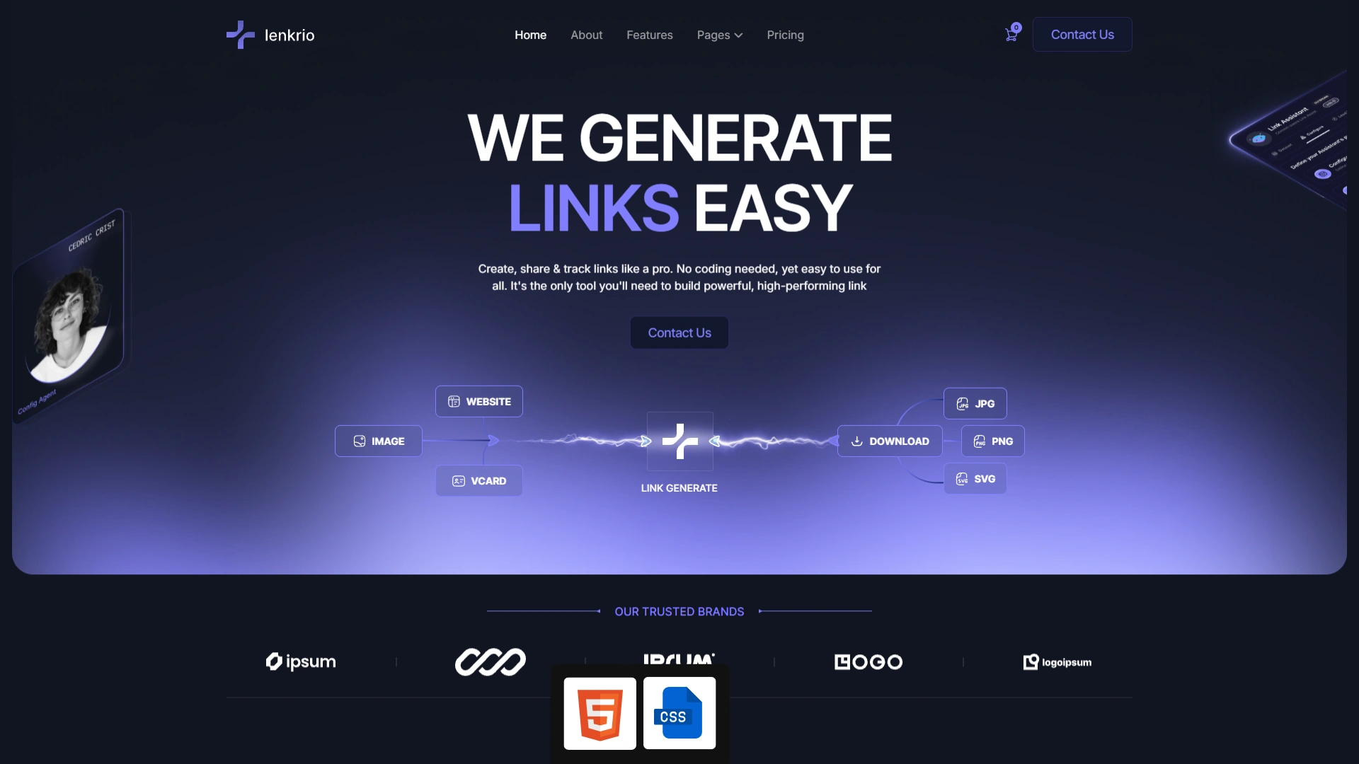Lenkrio - SaaS & Link Management HTML Template