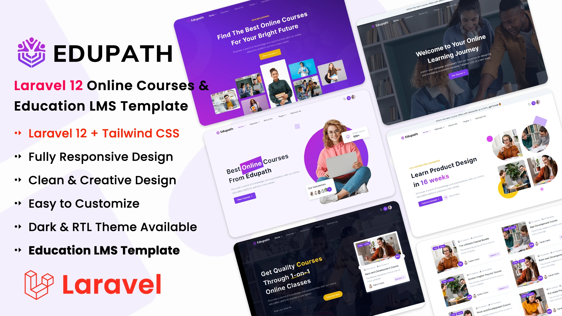 Edupath - Laravel 12 Online Courses & Education LMS Template