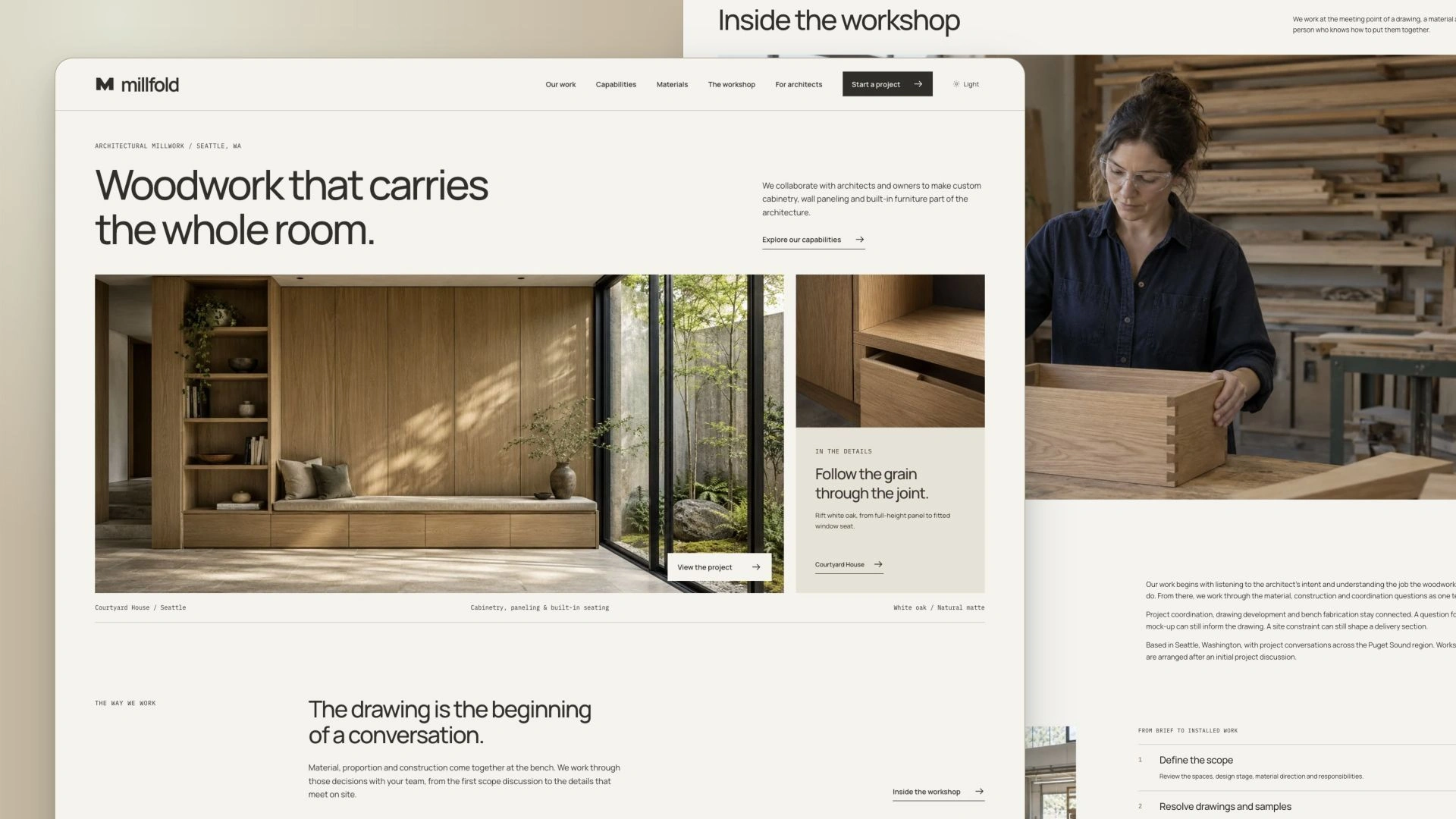 Millfold - Architectural Millwork Studio HTML Website Template