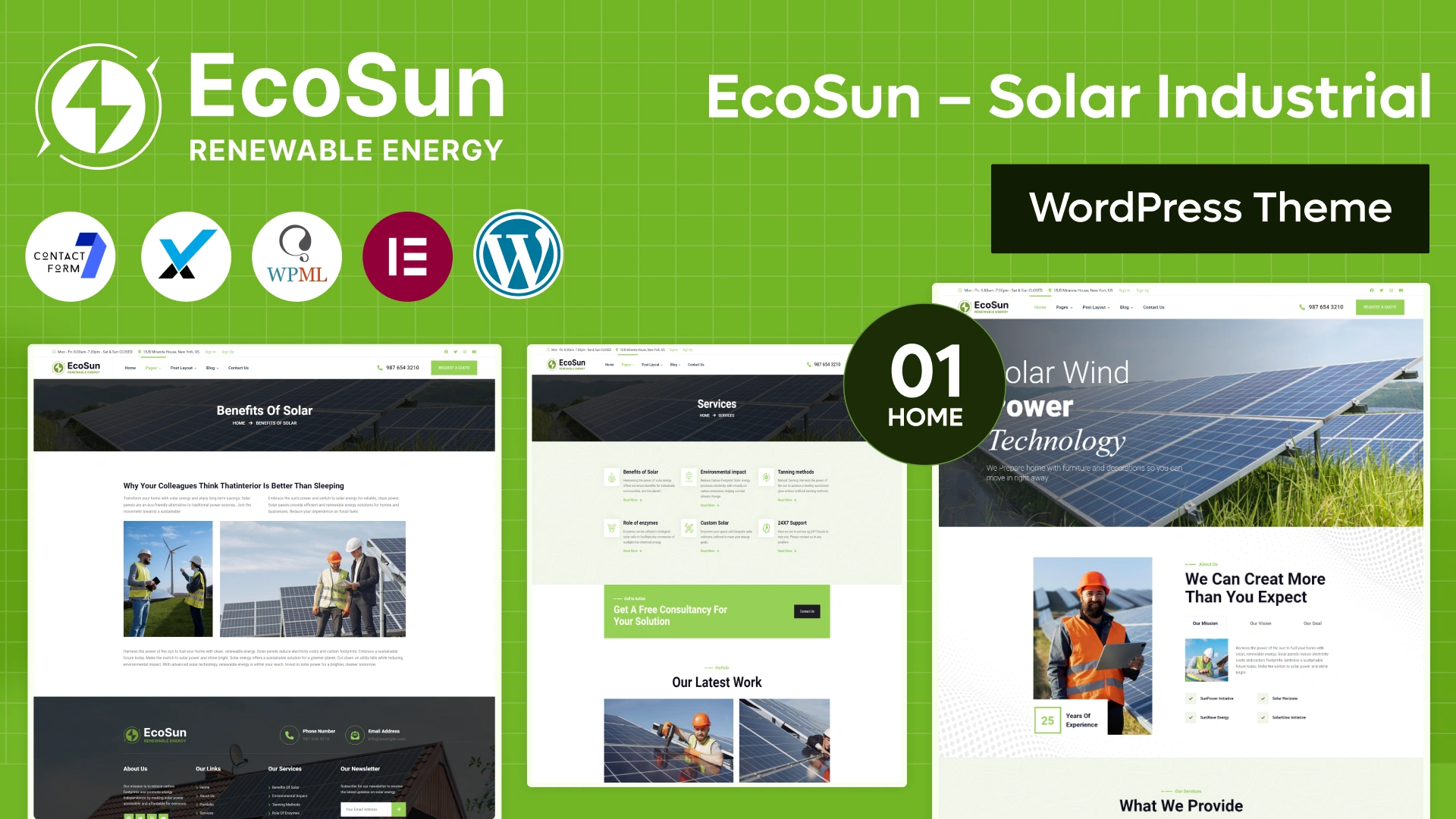 EcoSun - Wind & Solar Green Energy WordPress Theme
