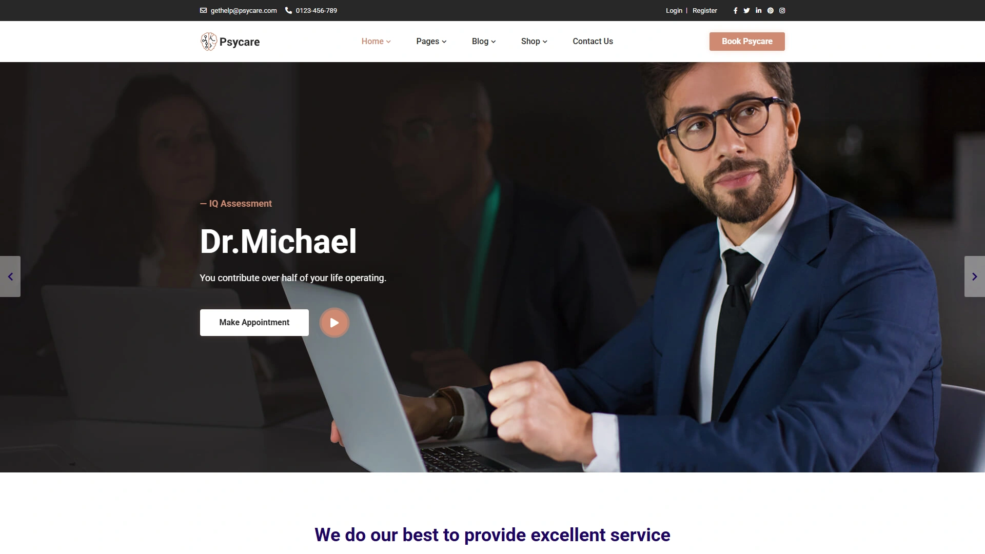 Psycare - Psychology & Counseling Template