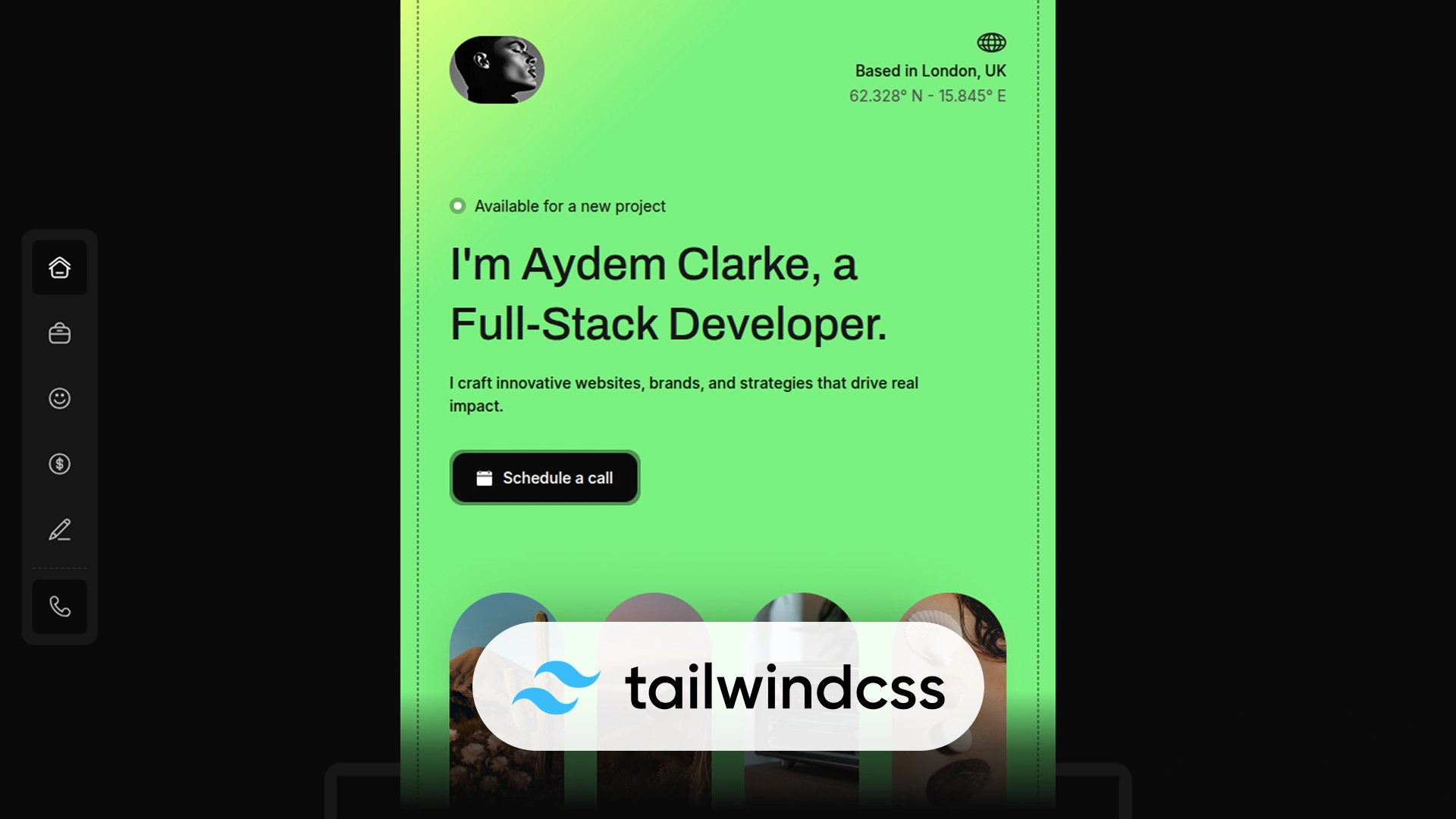 Aydem - Personal Website Tailwind CSS 4 Template