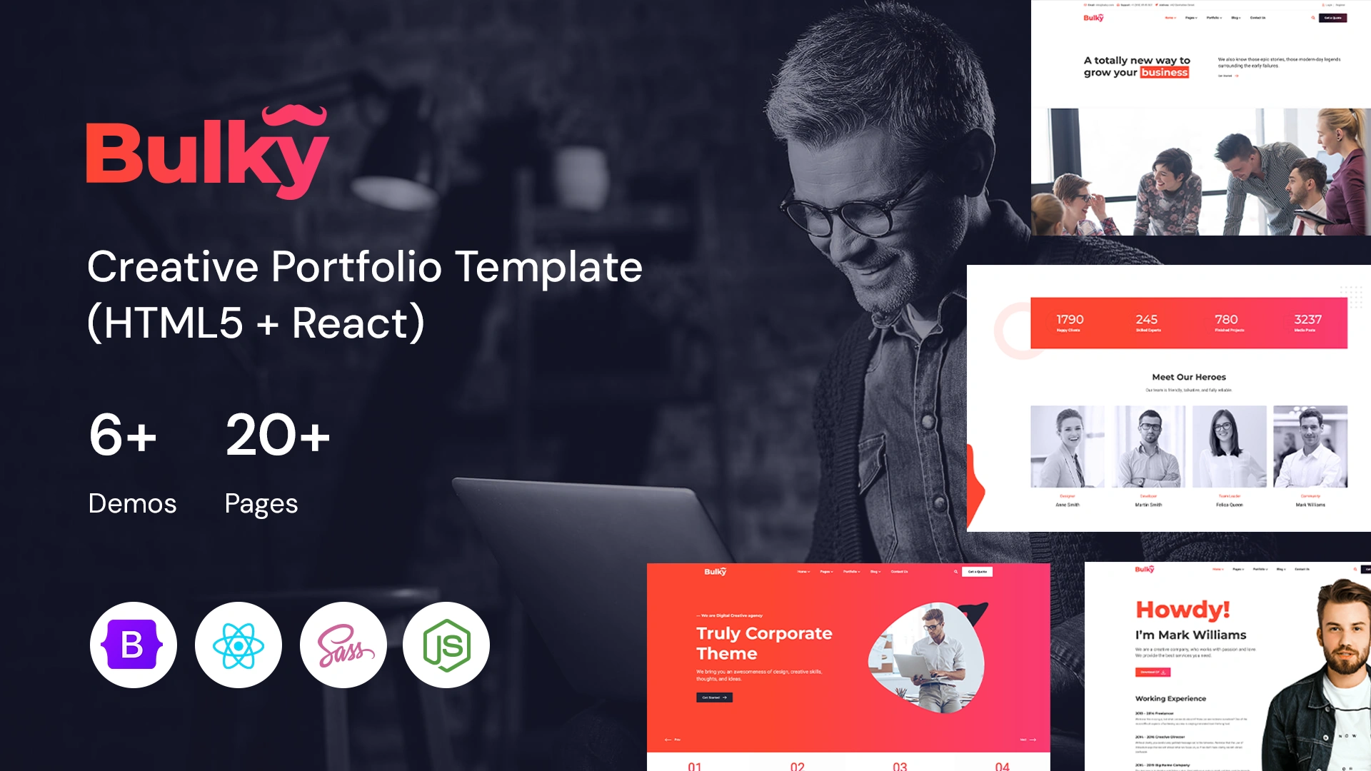 Bulky - Design Agency & Creative Studio Portfolio HTML + React Template