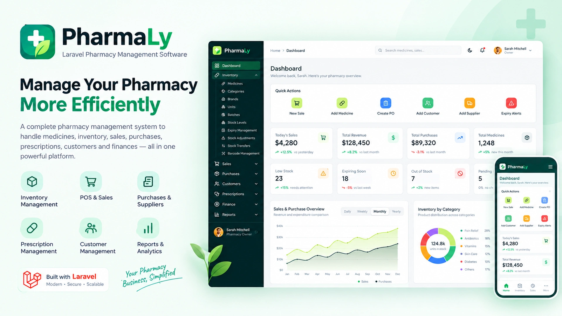 PharmaLy - Laravel Pharmacy Management Software