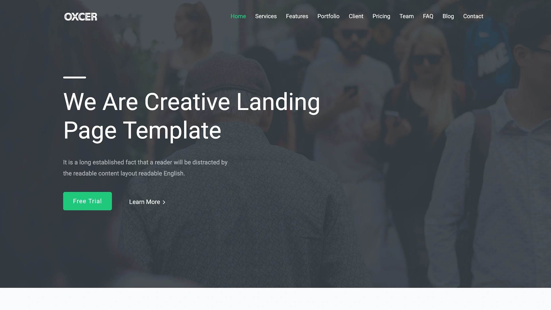 Oxcer - Multipurpose Landing Page Template