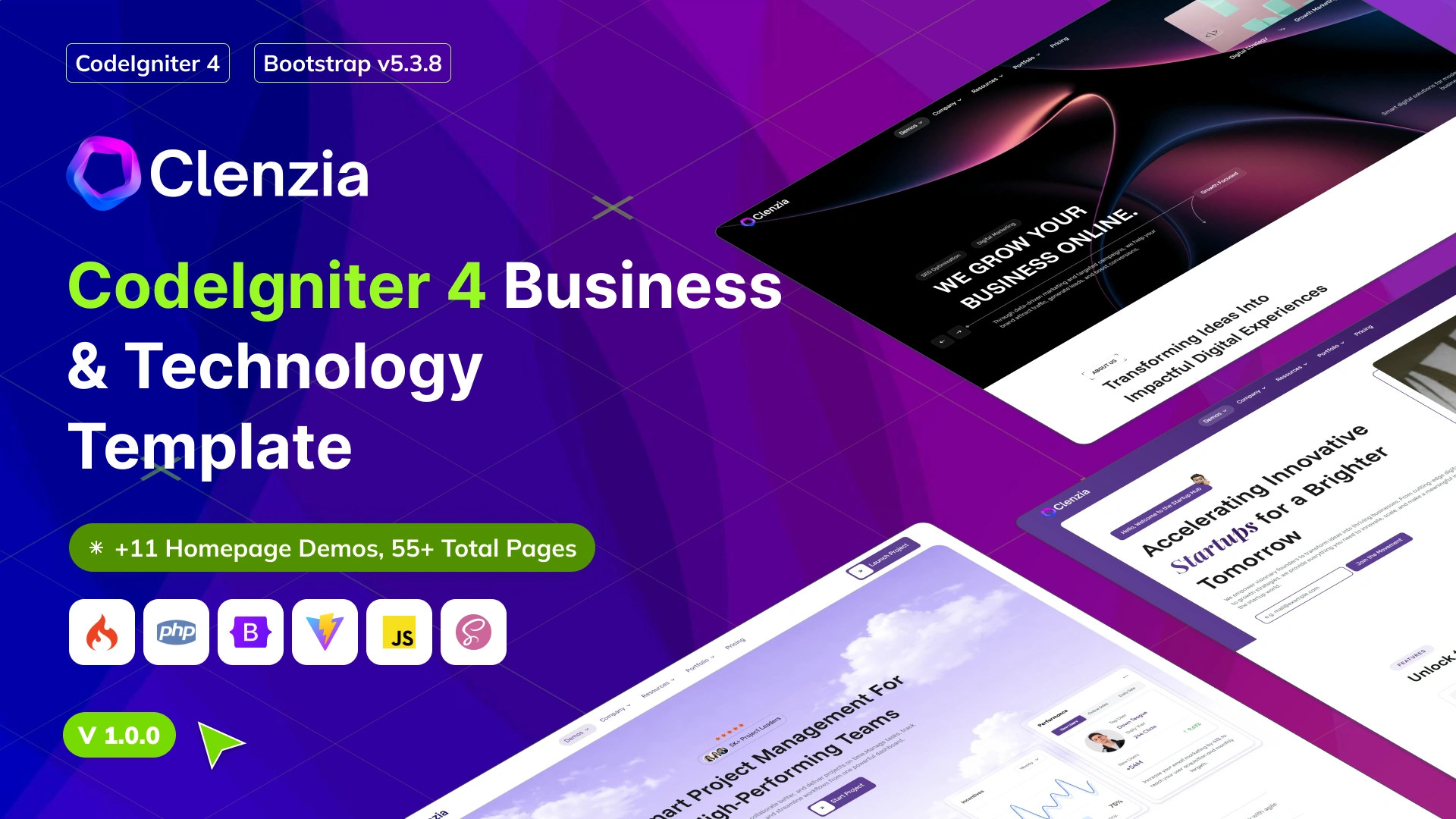 Clenzia - Business & Technology CodeIgniter Template