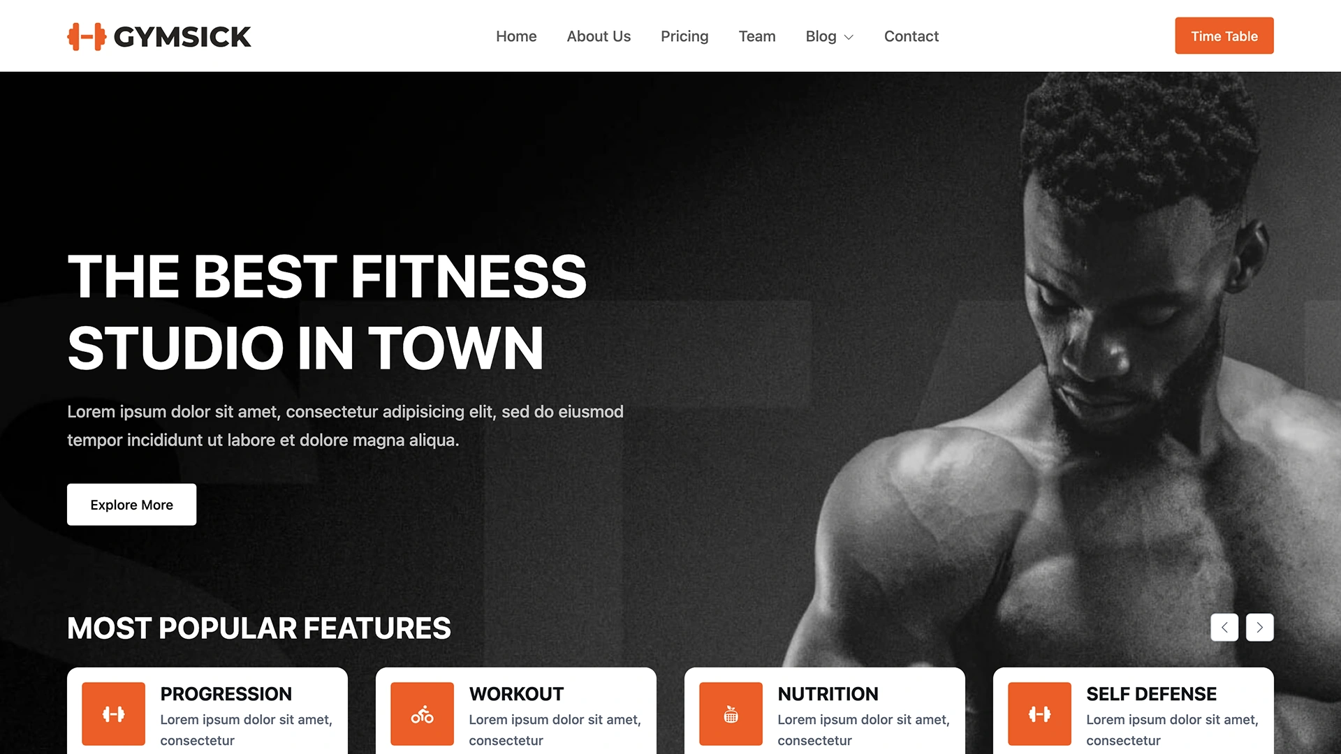 Gymsick - Fitness and Gym Template