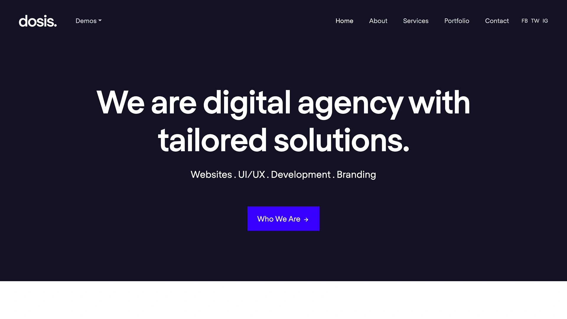 Dosis - Minimal Agency & Personal Portfolio
