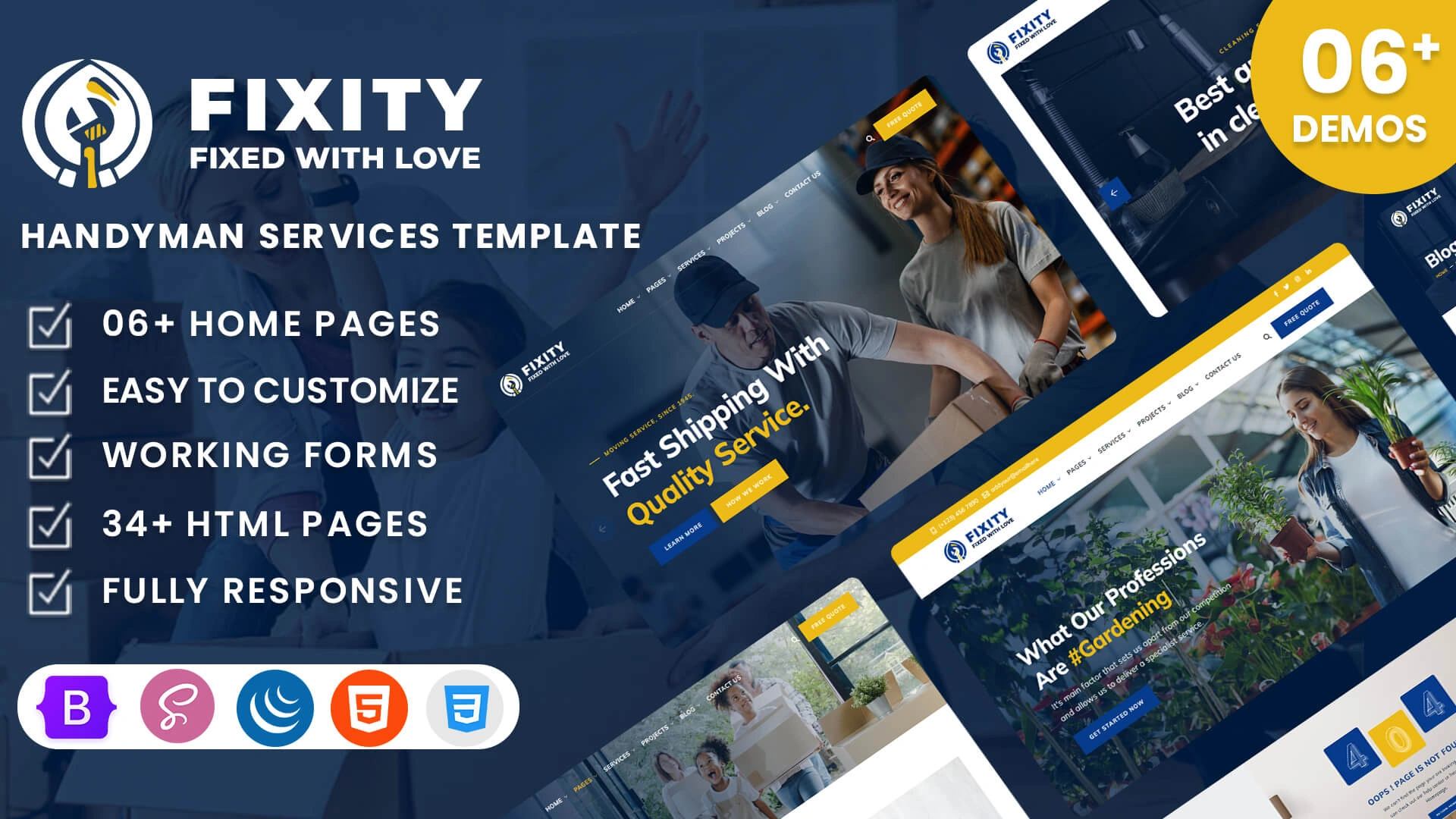 Fixity - Handyman Services HTML Template