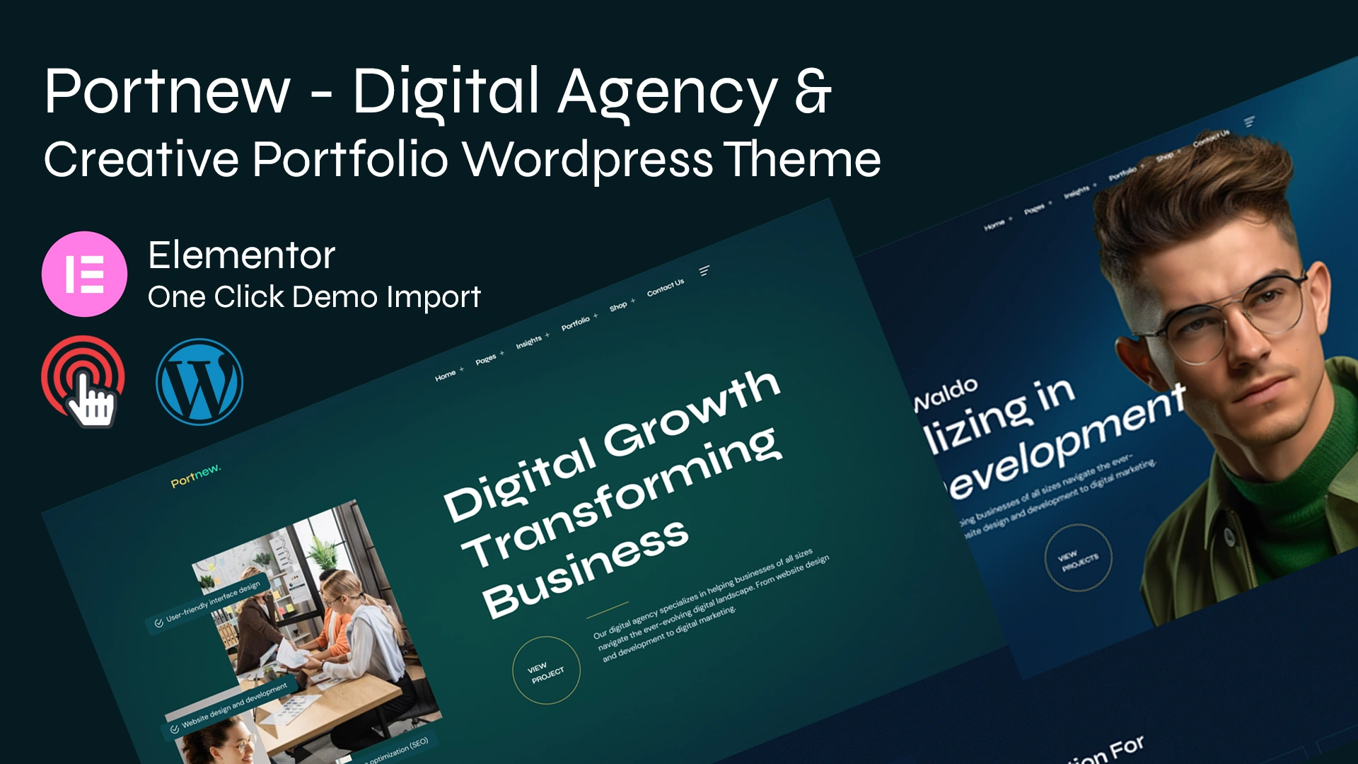 Portnew - Digital Agency & Portfolio WordPress Theme