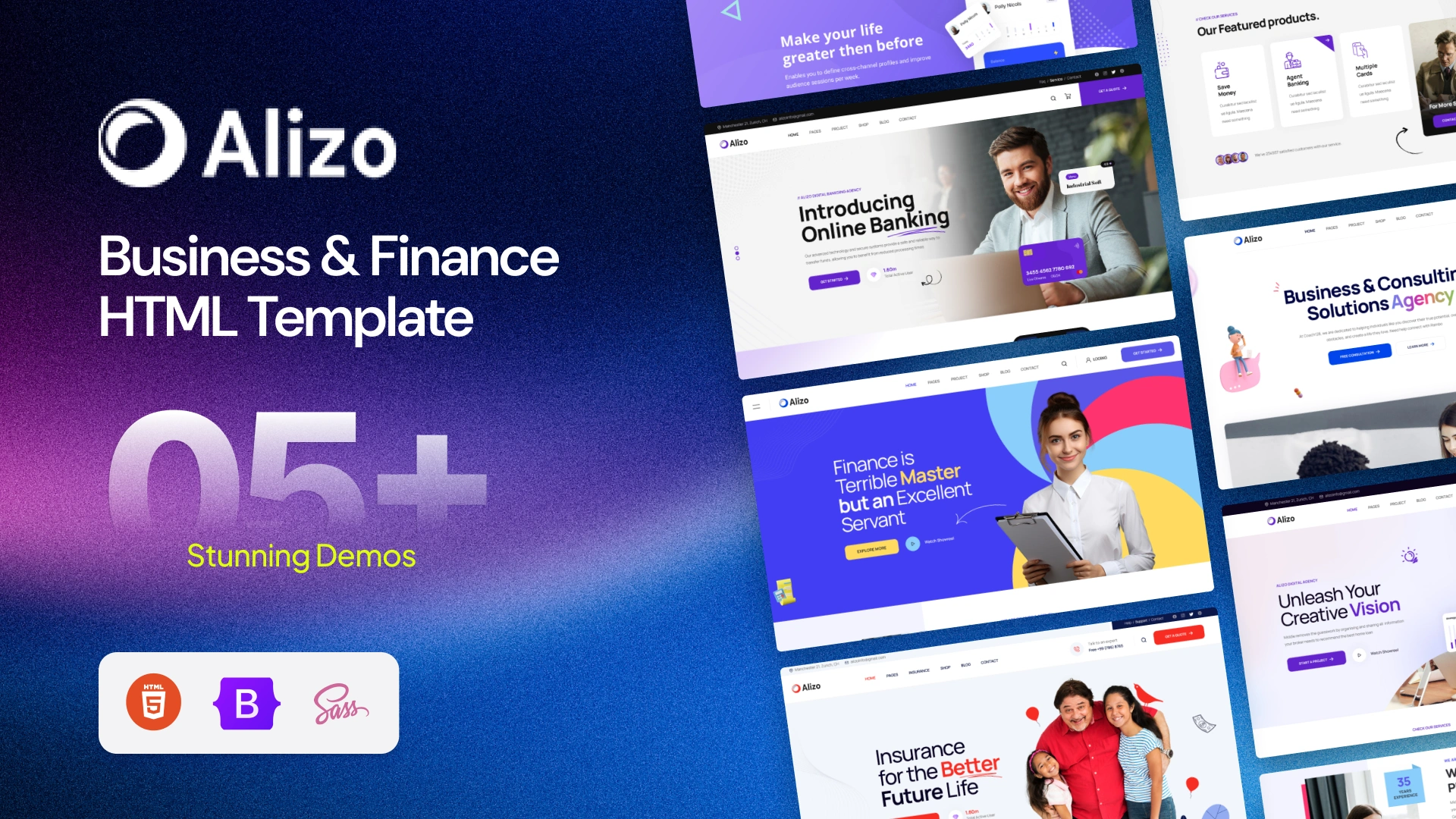 Alizo - Business & Finance Responsive HTML5 Template