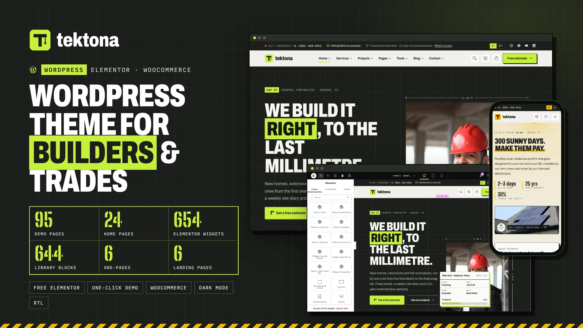 Tektona - Construction & Renovation WordPress Theme